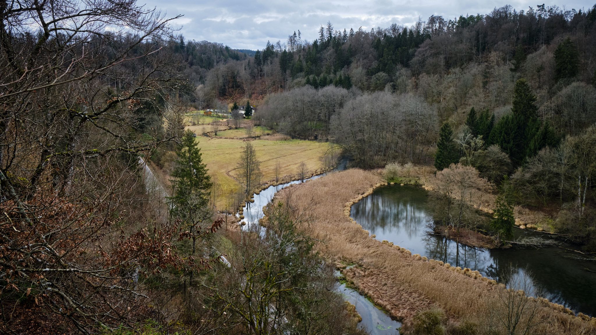 Blick hinab zum Schambach