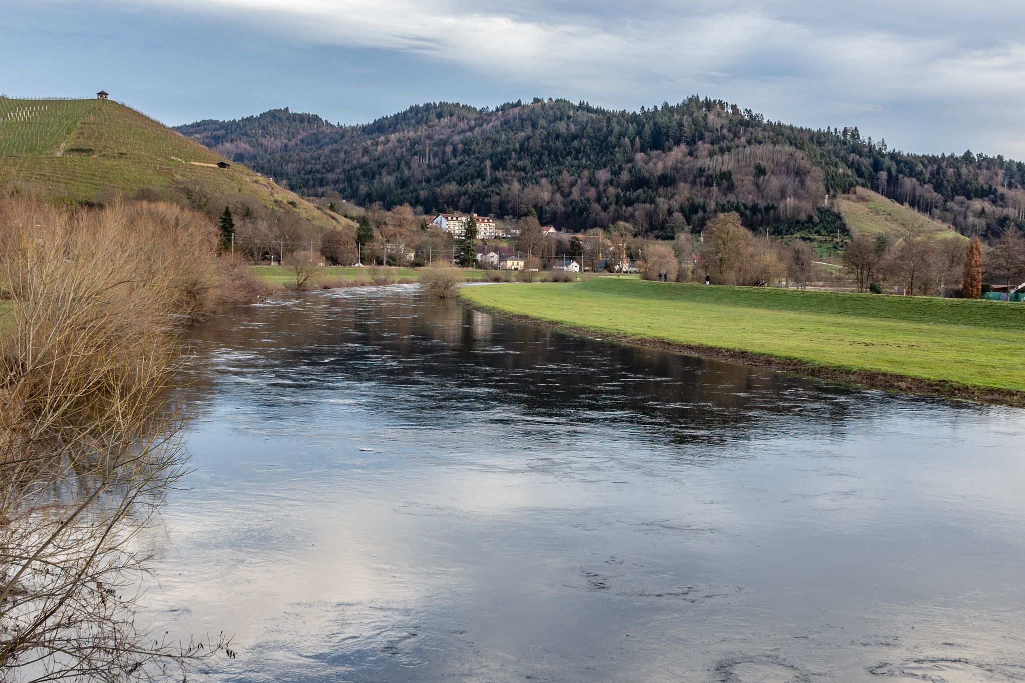 Kinzigtal bei Gengenbach (von der Kinzigbrücke aus gesehen)
