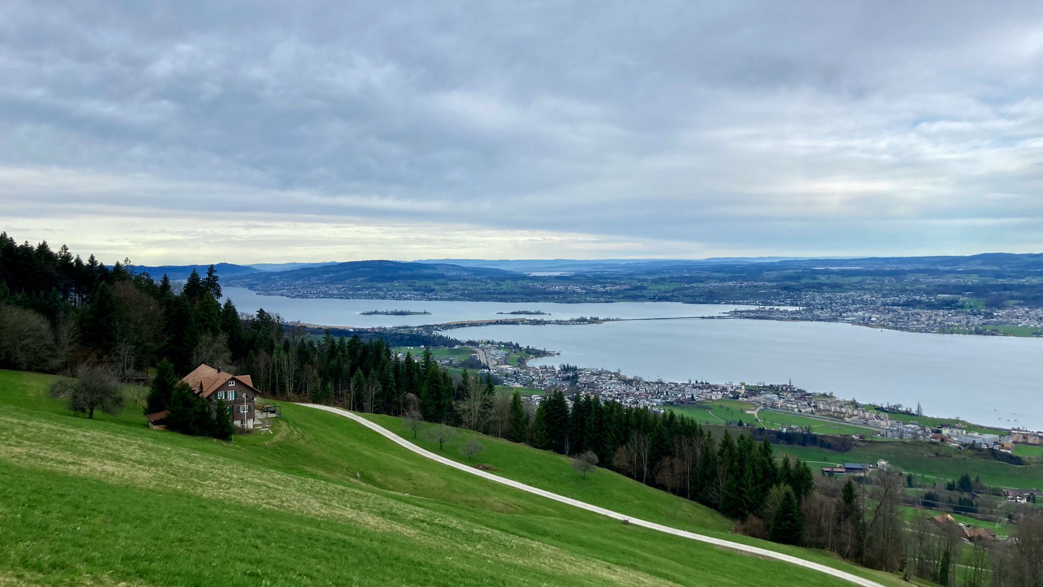 Brücke über Zürisee zwischen Pfäffikon und Rapperswil