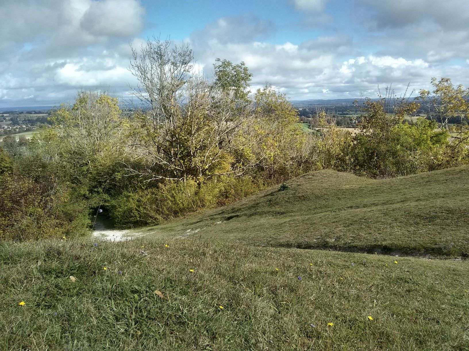 top of the climb from Offham 