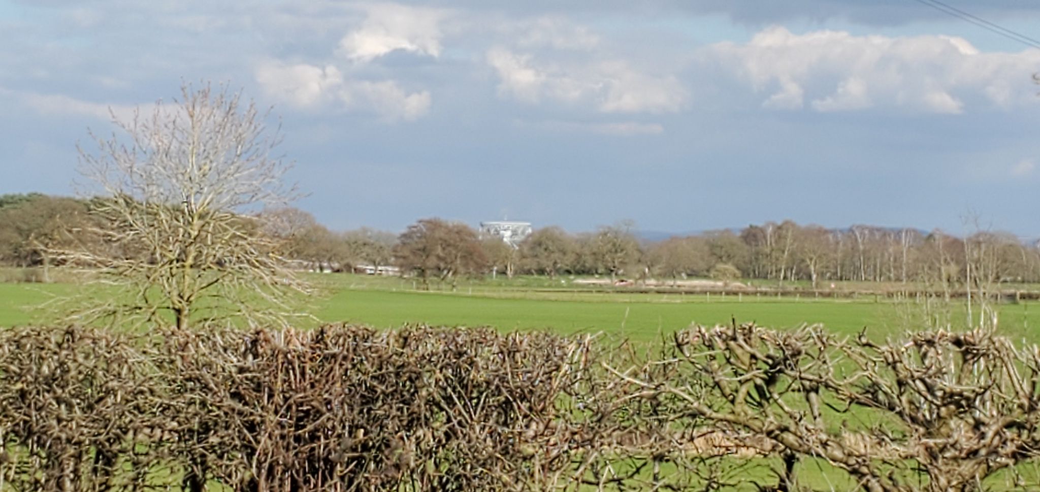 View if Jodrell bank from Holmes Chapel