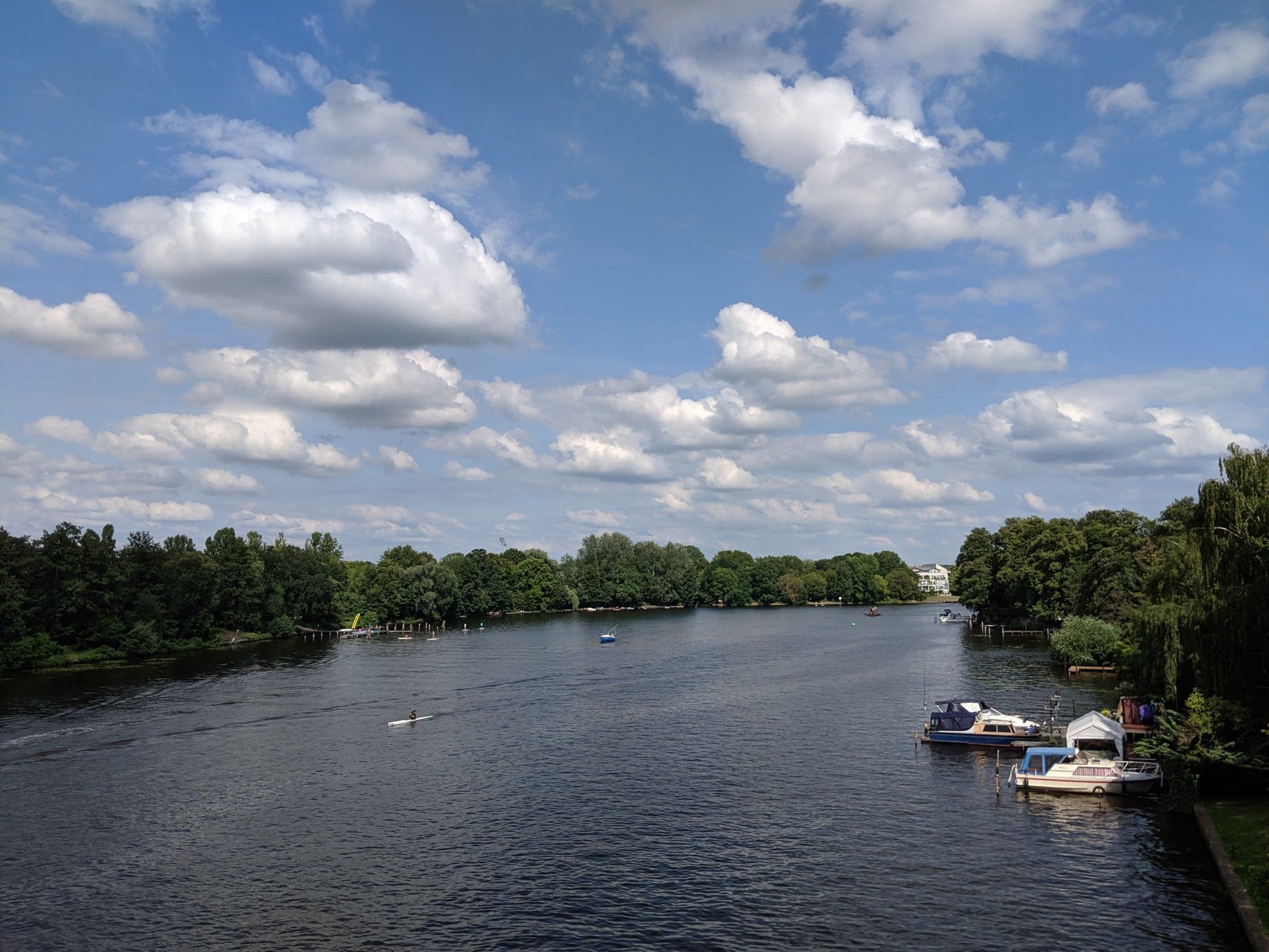 Blick von der Wilhelm-Spindler-Brücke auf die Spree Richtung Köpenick
