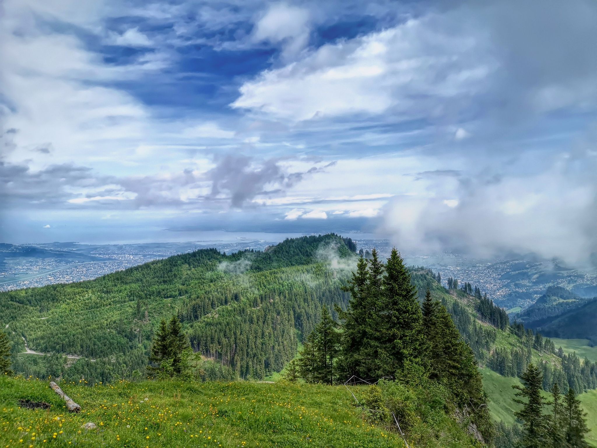 Blick zum Schwarzenberg ab dem Schönen Mann