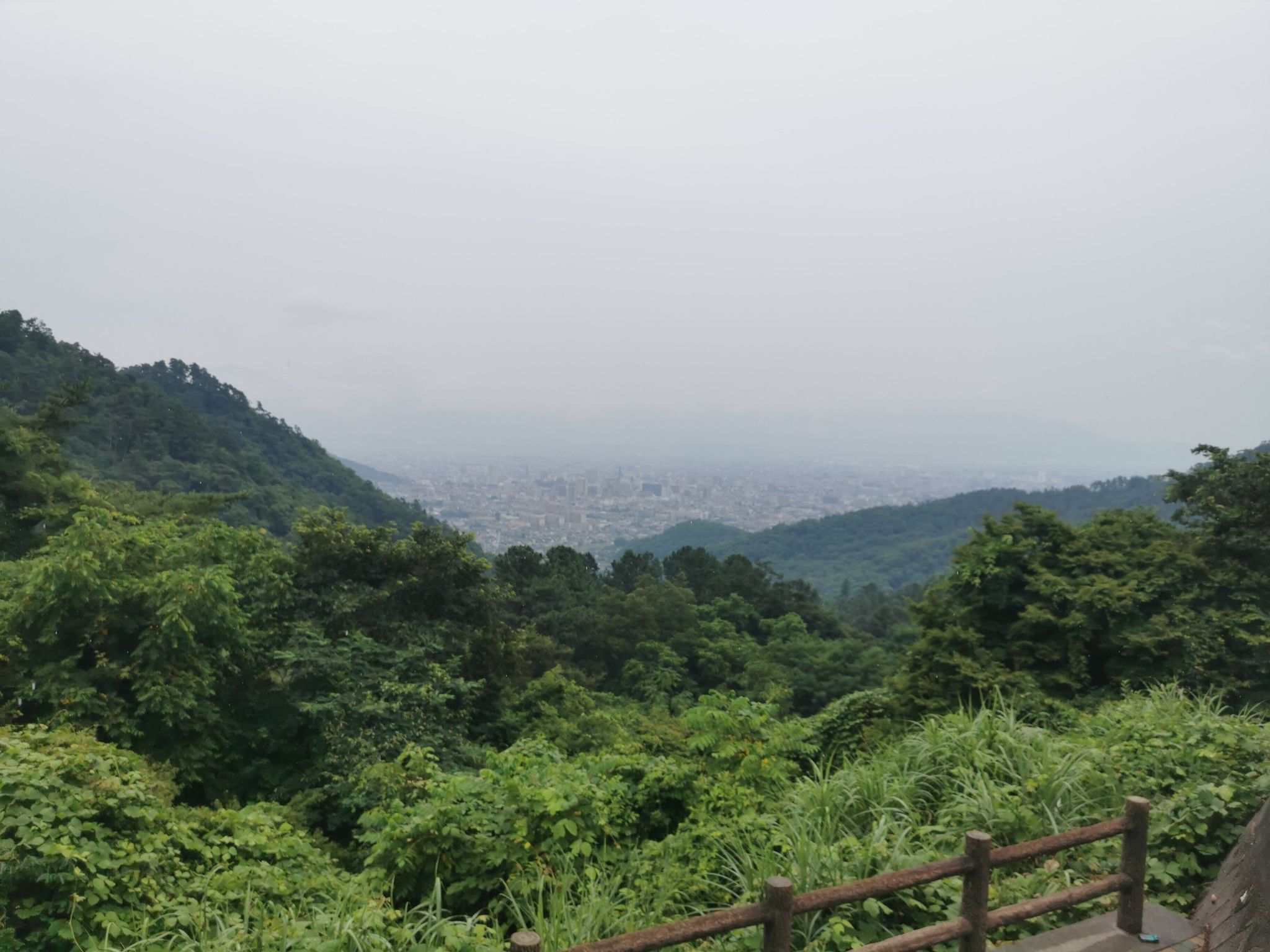 Blick über Kofu leider im regen