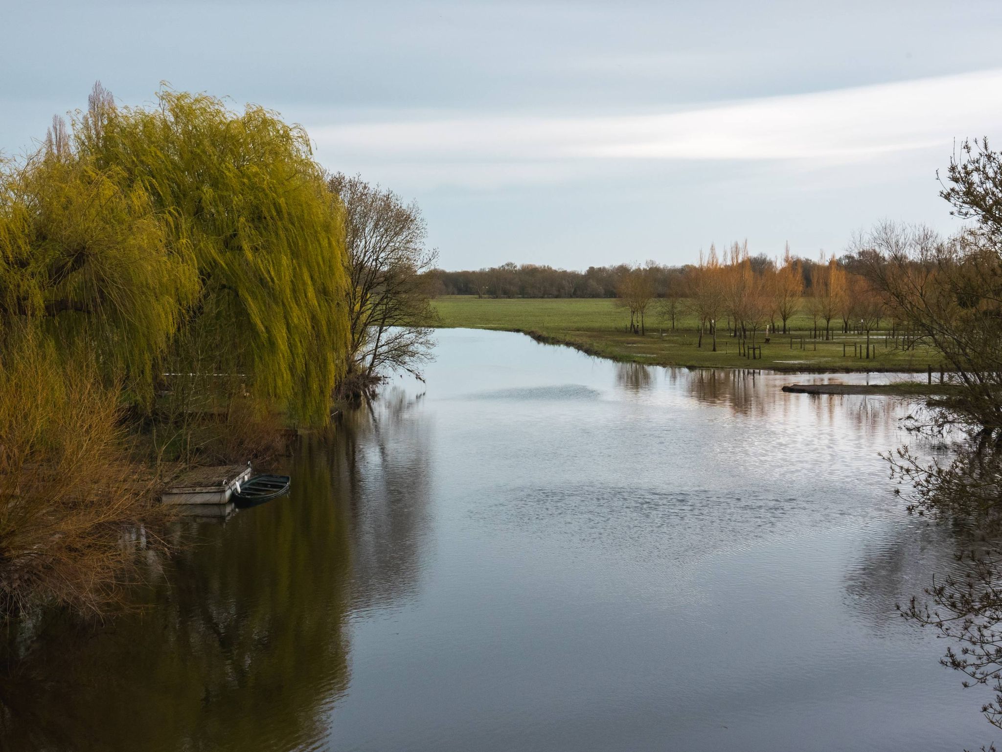 The Acheneau river, before entering the lovely town of Port Saint Père.