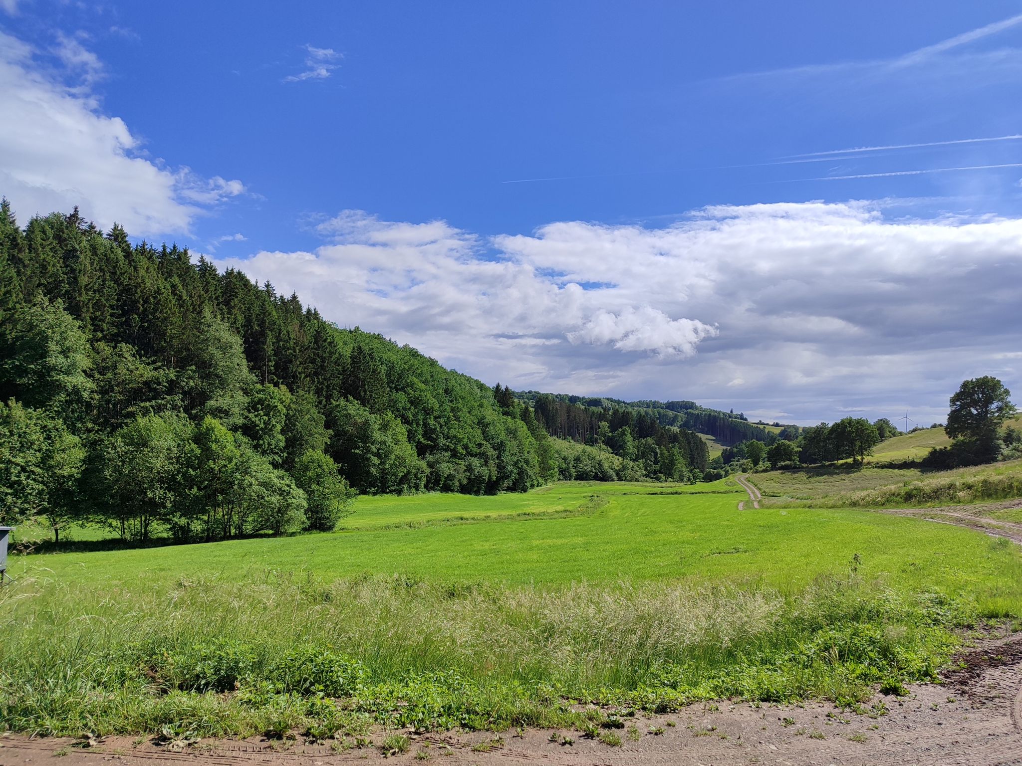 Blick von einer Bank 