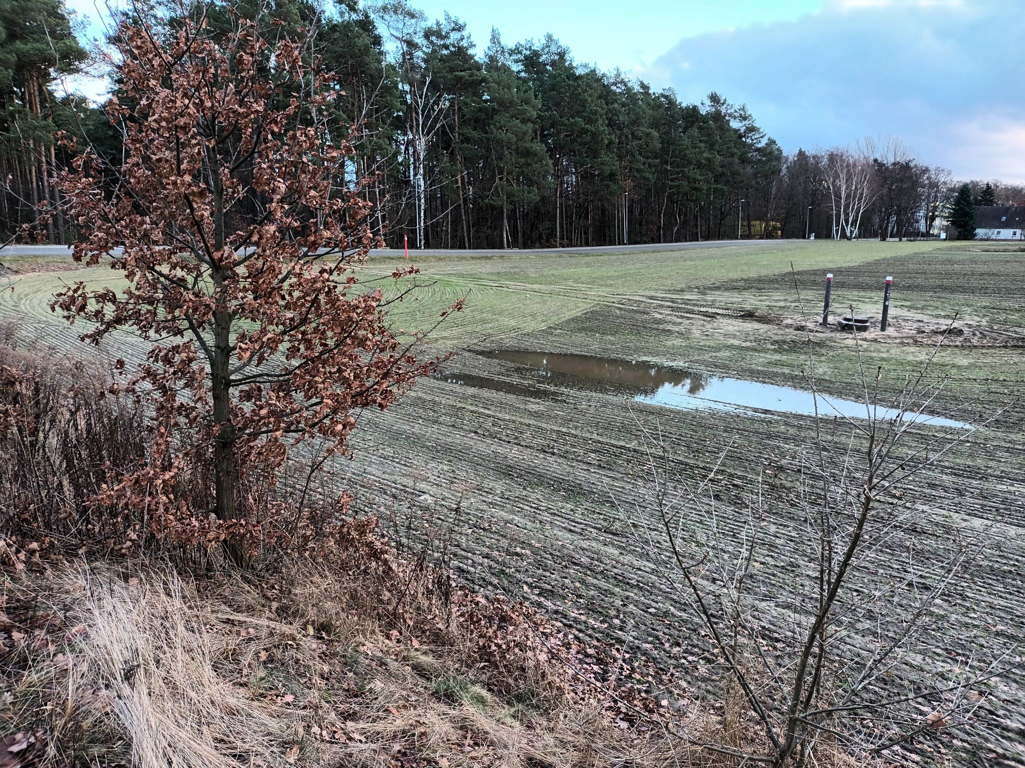 Auf den Feldern steht das Wasser