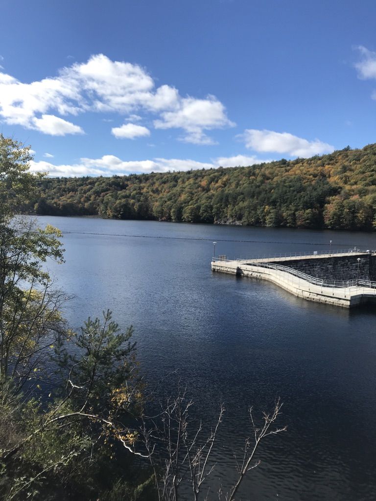Spire Falls Dam/Hudson River in autumn