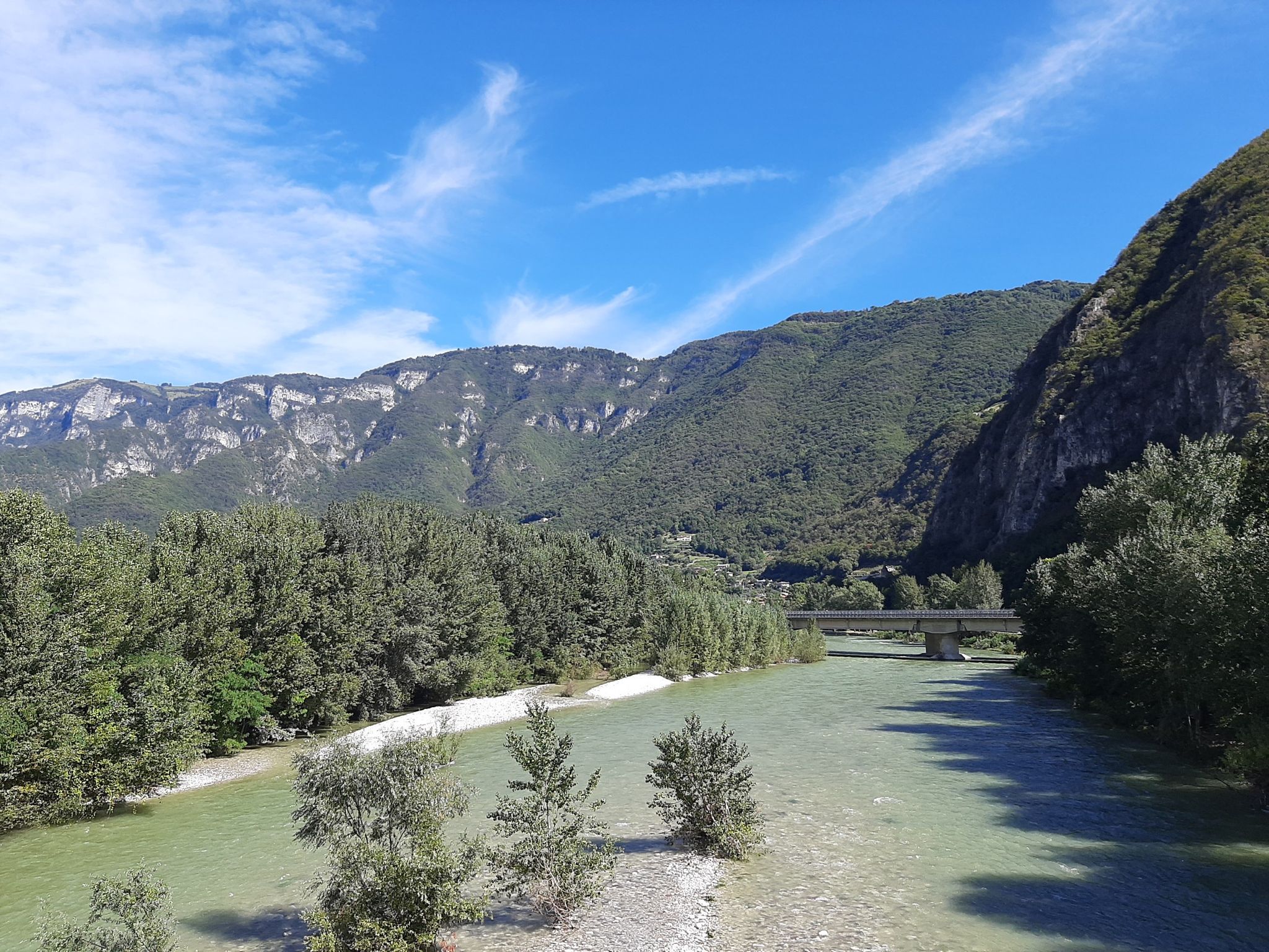 Il monte Grappa ed il fiume Brente visti da Campese