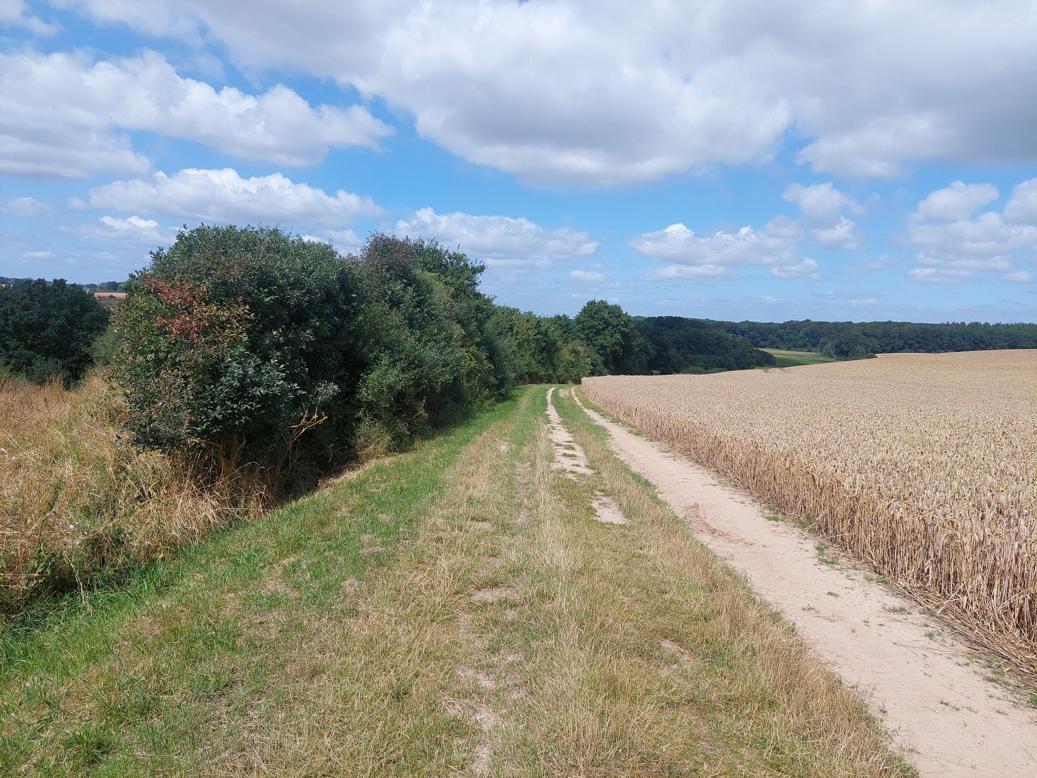 Steil und sandig