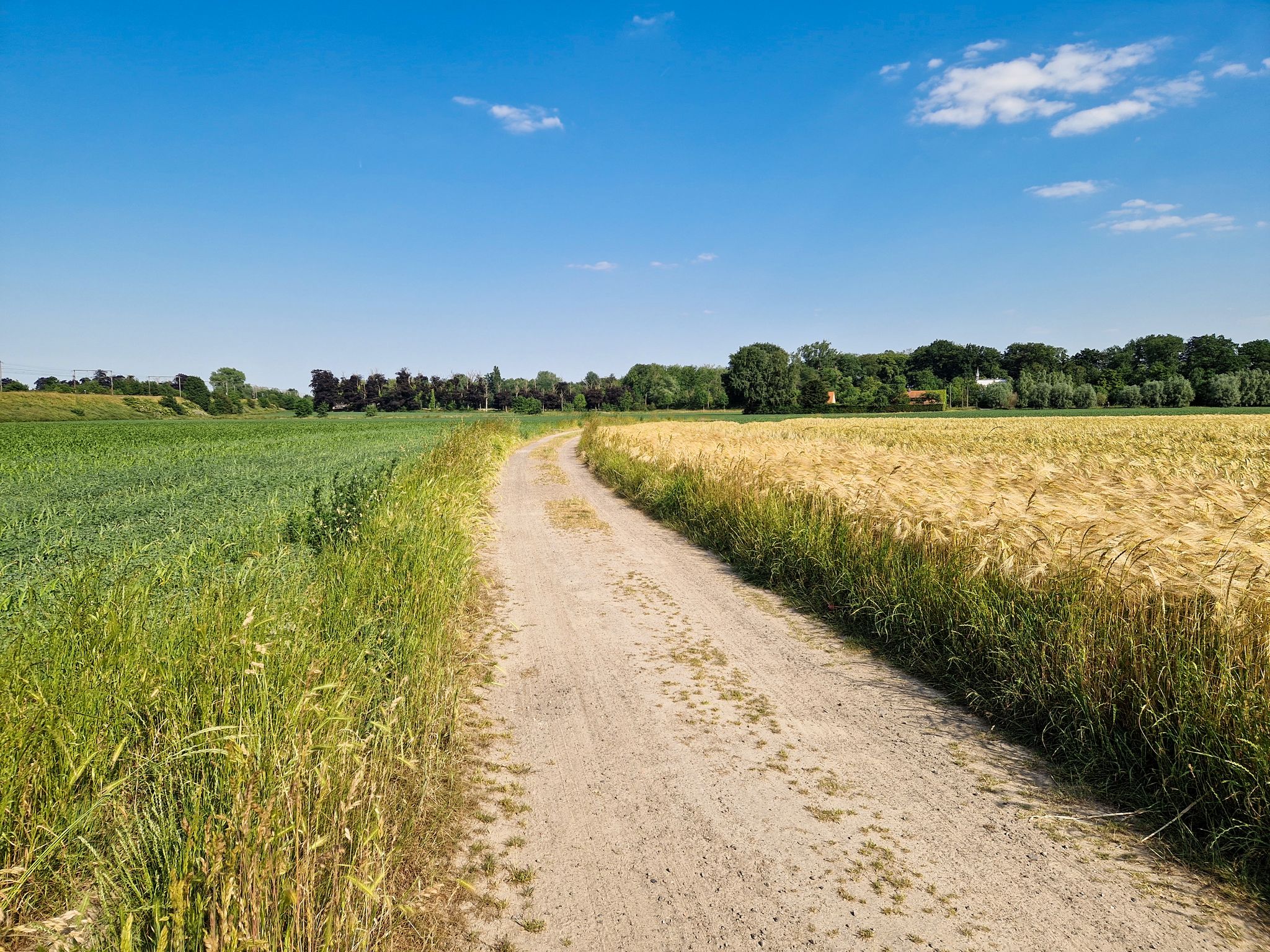 Via de Kouterwegel richting Melle