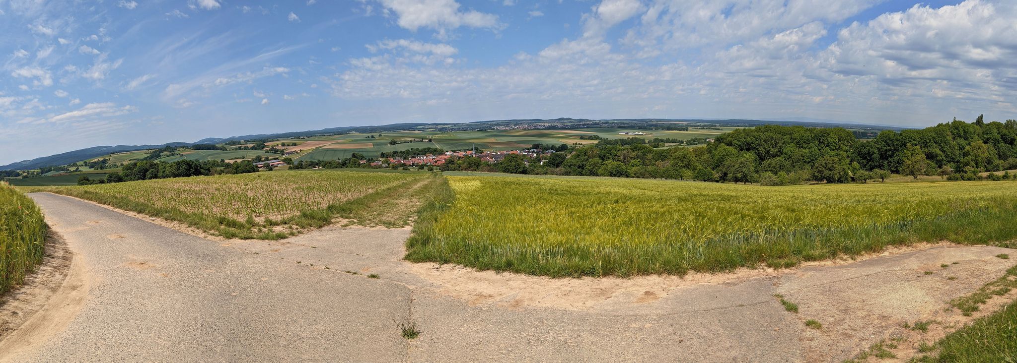 Blick vom Höhenweg zur Veste Otzberg - tolle Weitsicht!