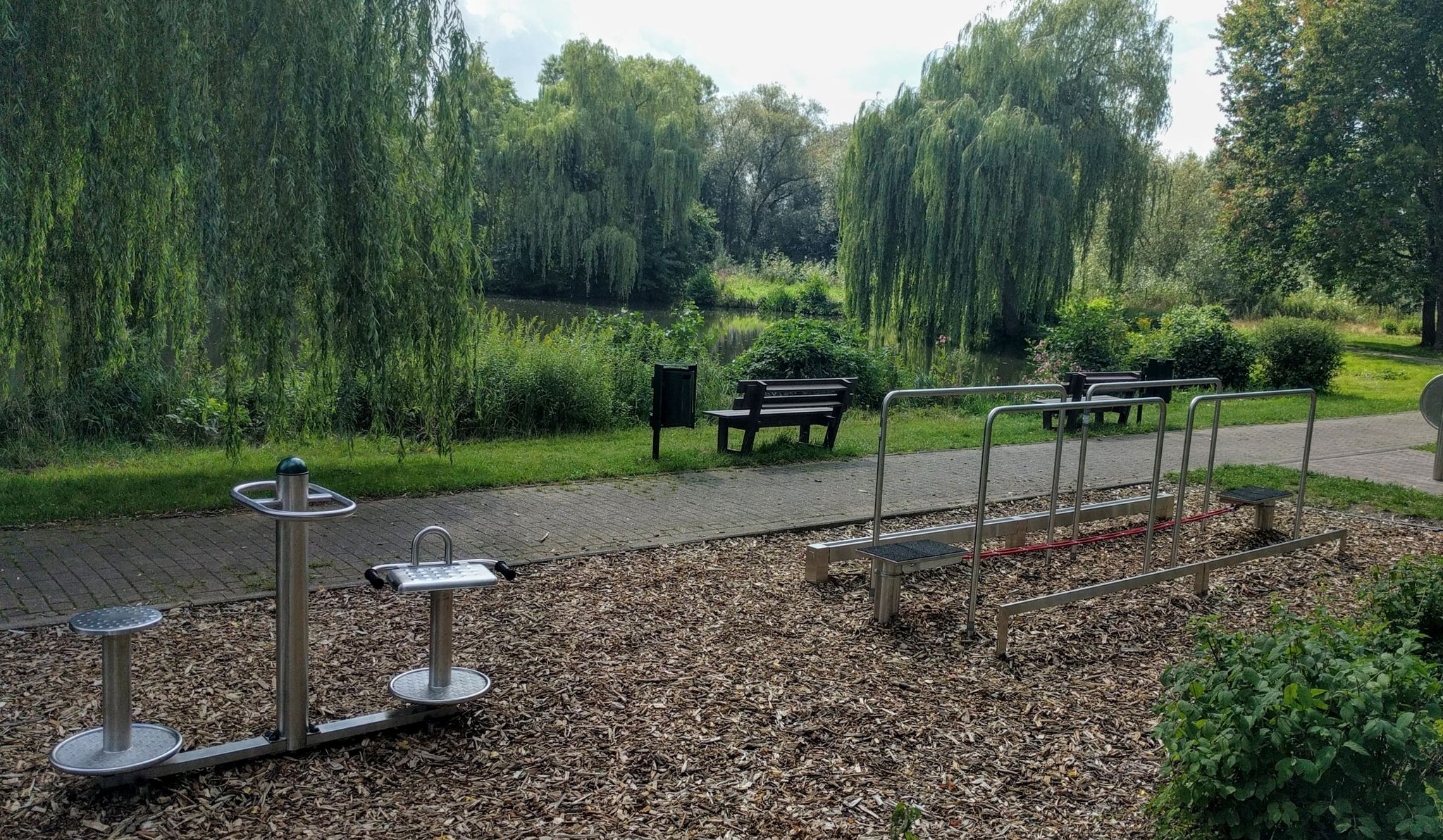 Sportgeräte am Mühlenteich