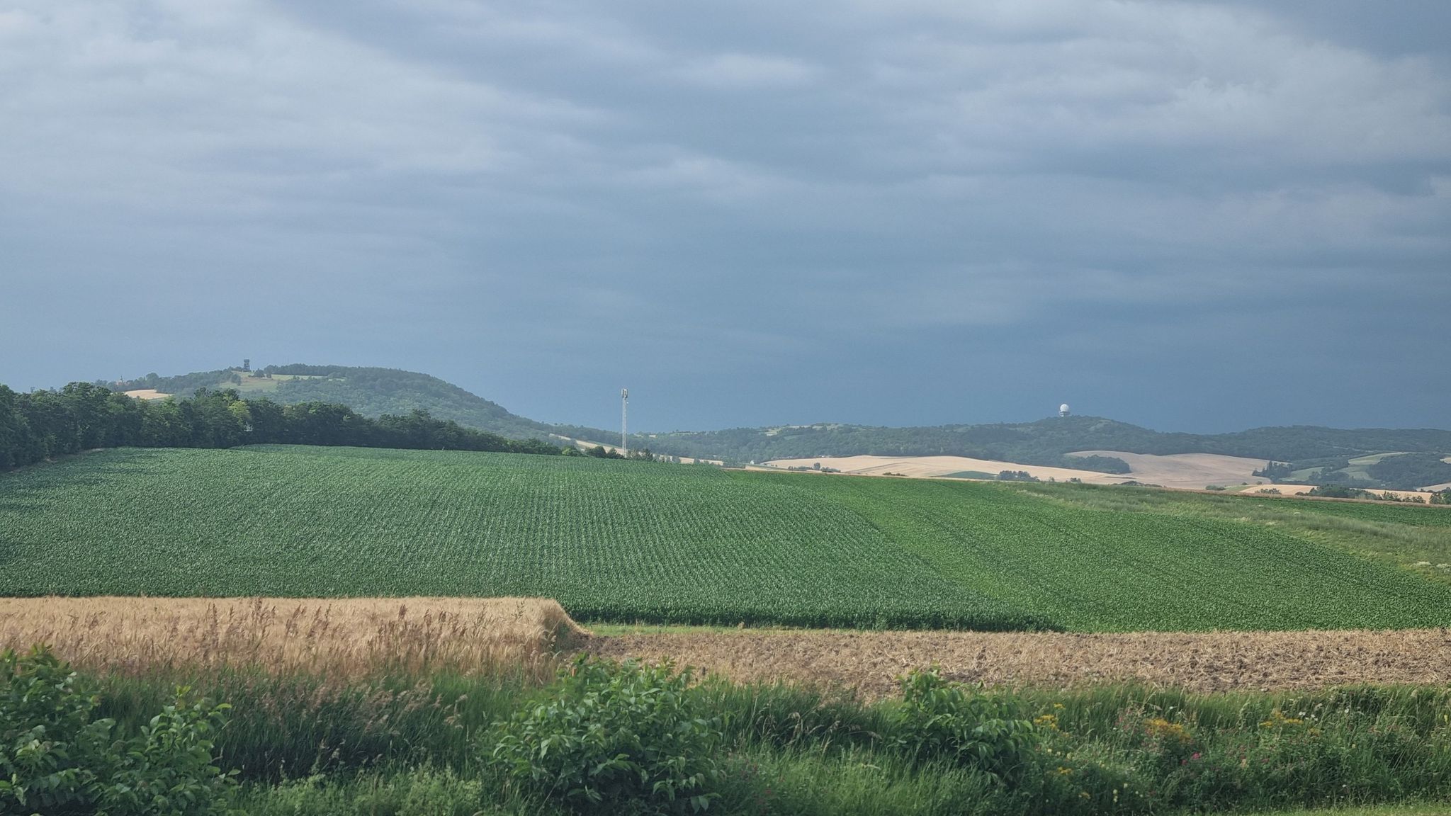 Bei der Heimfahrt, Nähe Ernstbrunn, zogen erste Gewitter auf