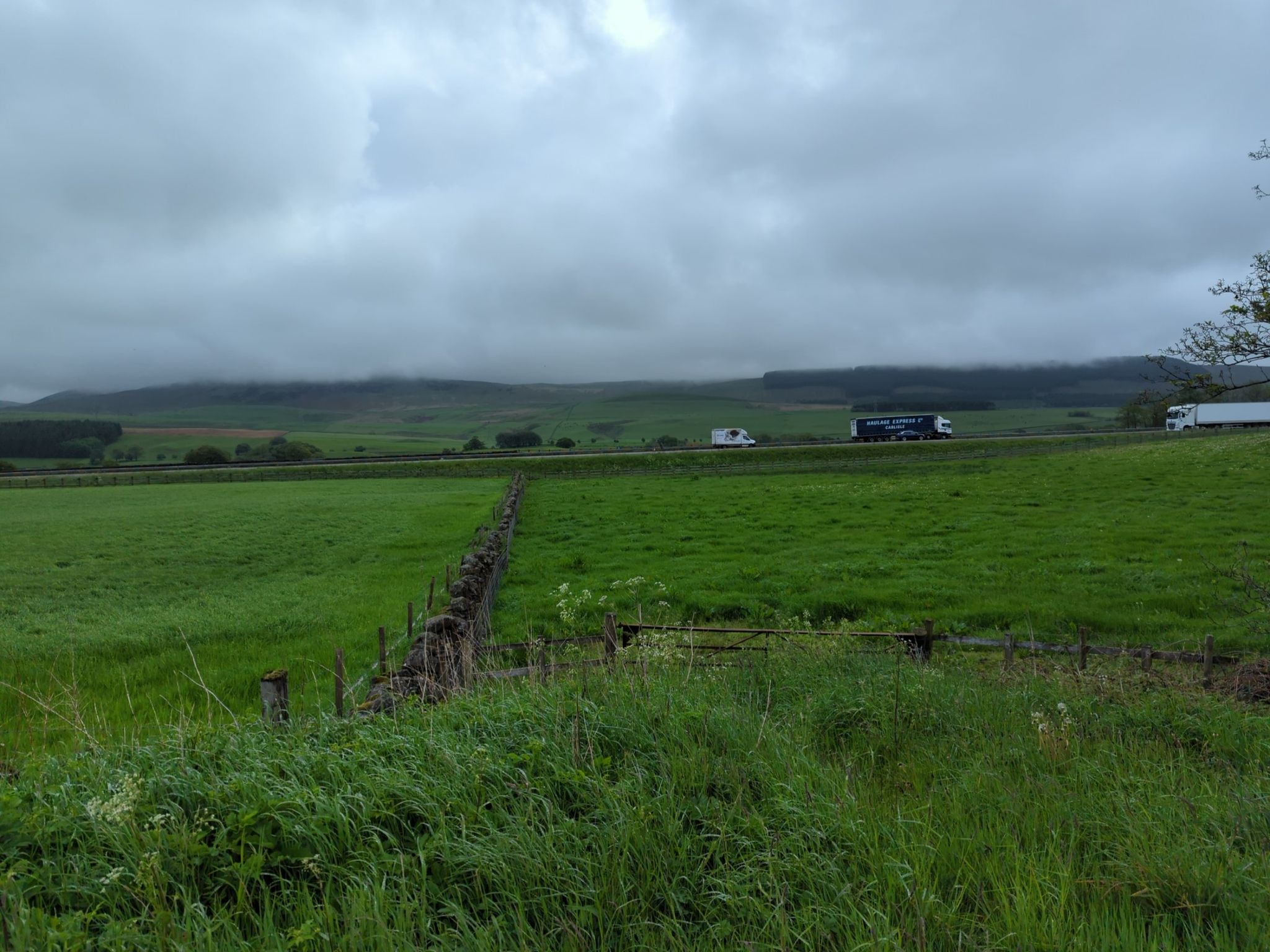 Table cloth clouds on hills