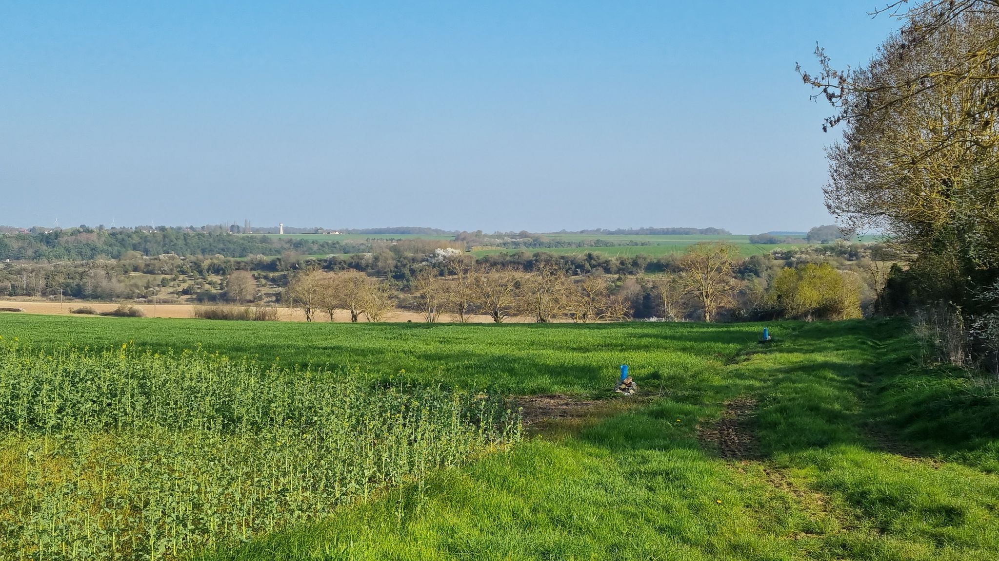 Vue sur la vallée à l'entrée de Grattepanche / View of the valley at the entrance to Grattepanche
