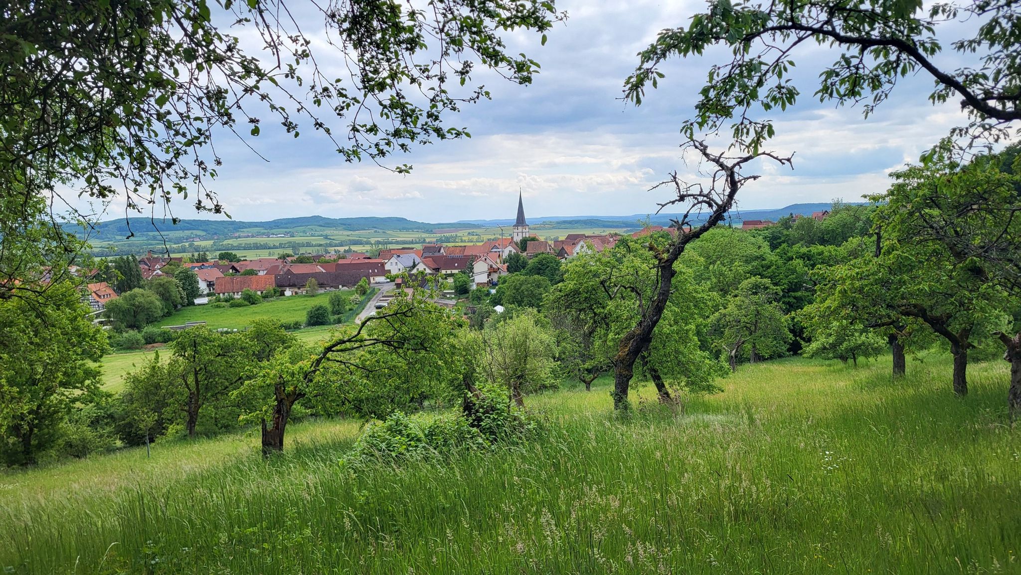 Schöner Blick auf Gleichamberg