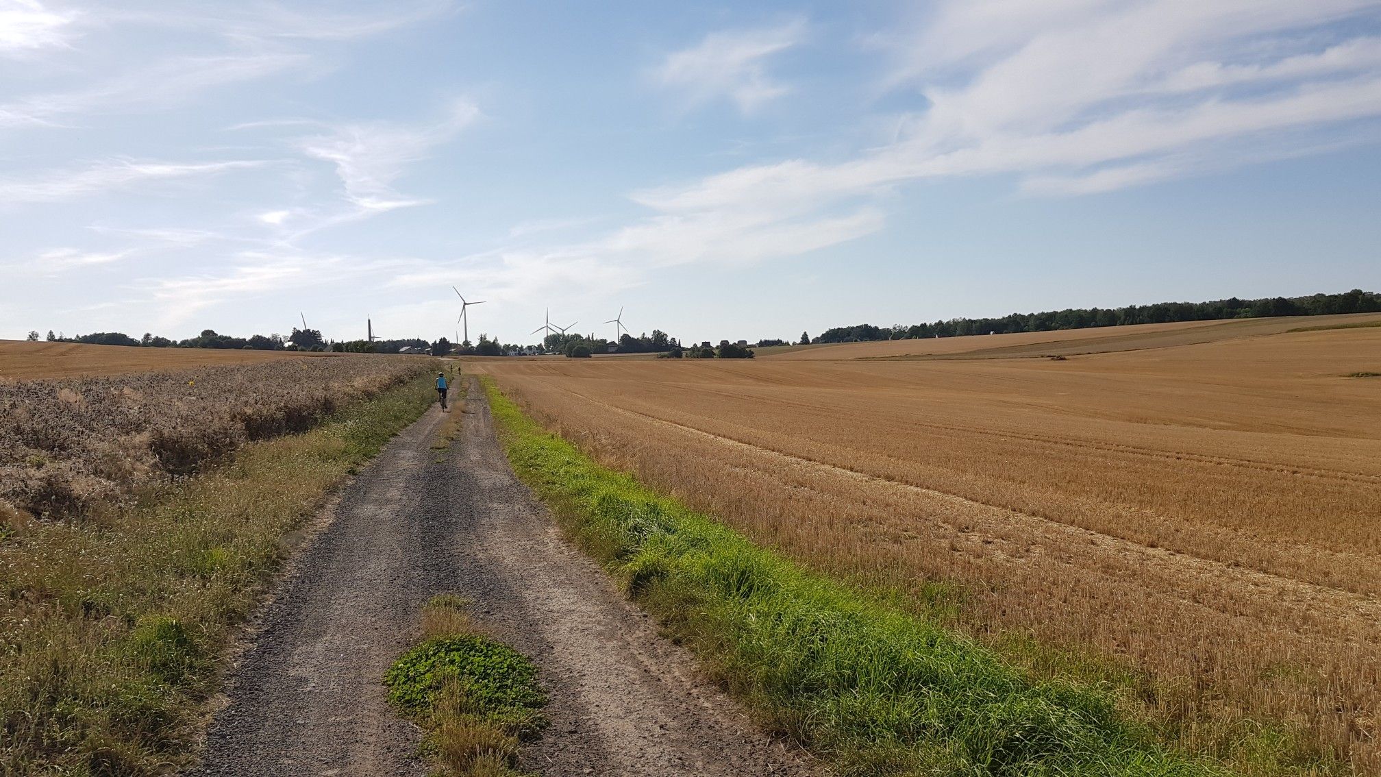 Steil bergauf Richtung Zug