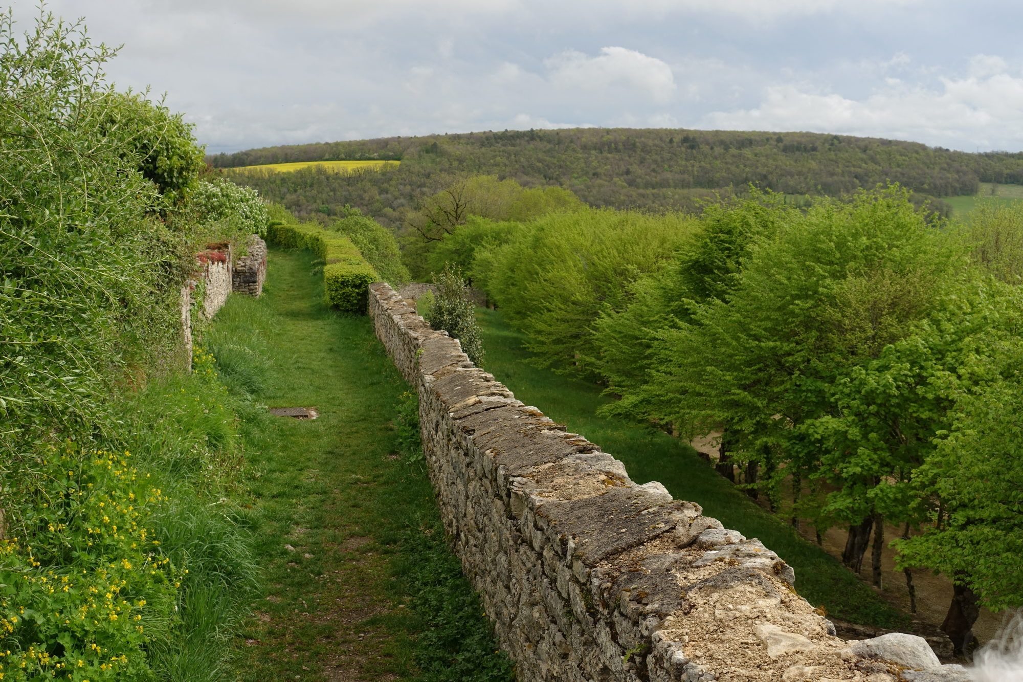 Umgang zwischen Gärten und Stadtmauer