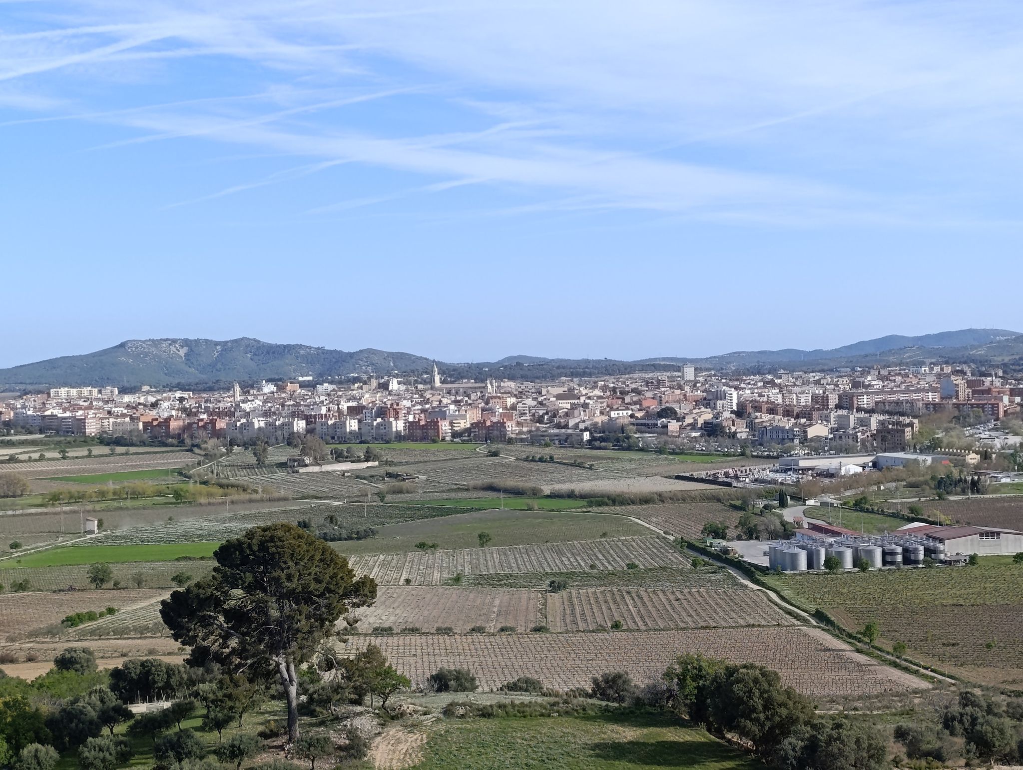 Blick auf Vilafranca del Penedes