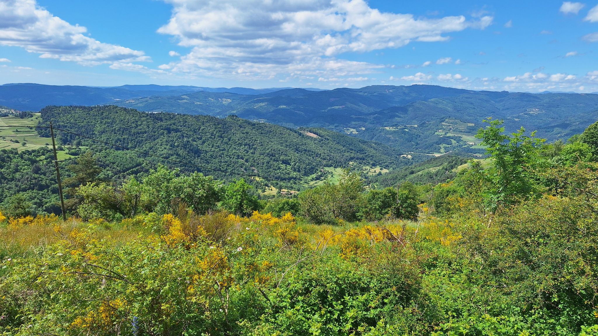 Paysage Ardéchois. Les Mont d'Ardèche.