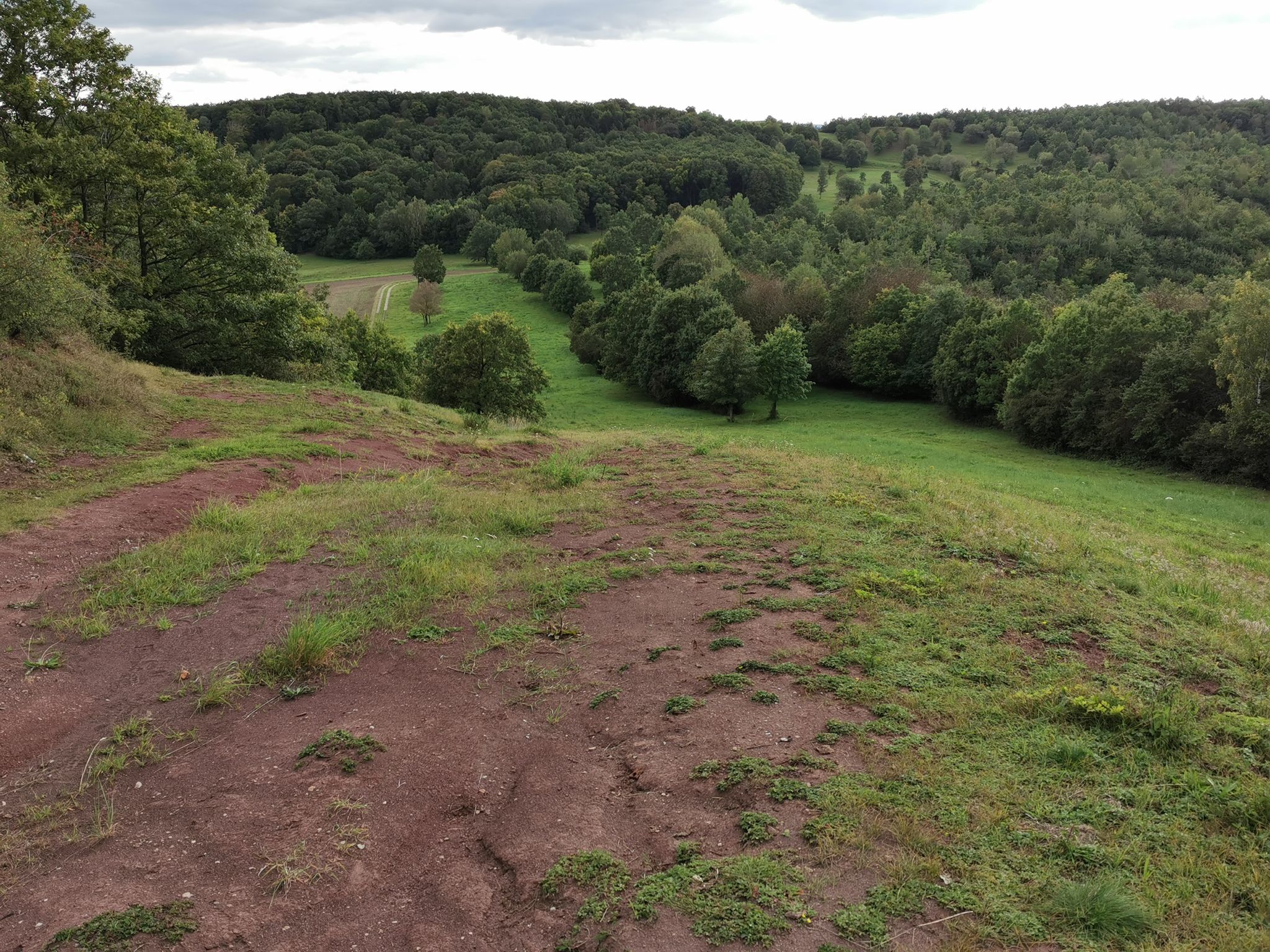 Blick vom Spanshügel auf den ehemaligen Grenzstreifen
