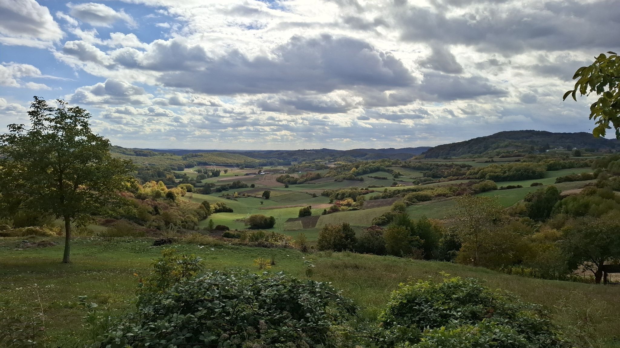 View to the south from the highest point of the route.