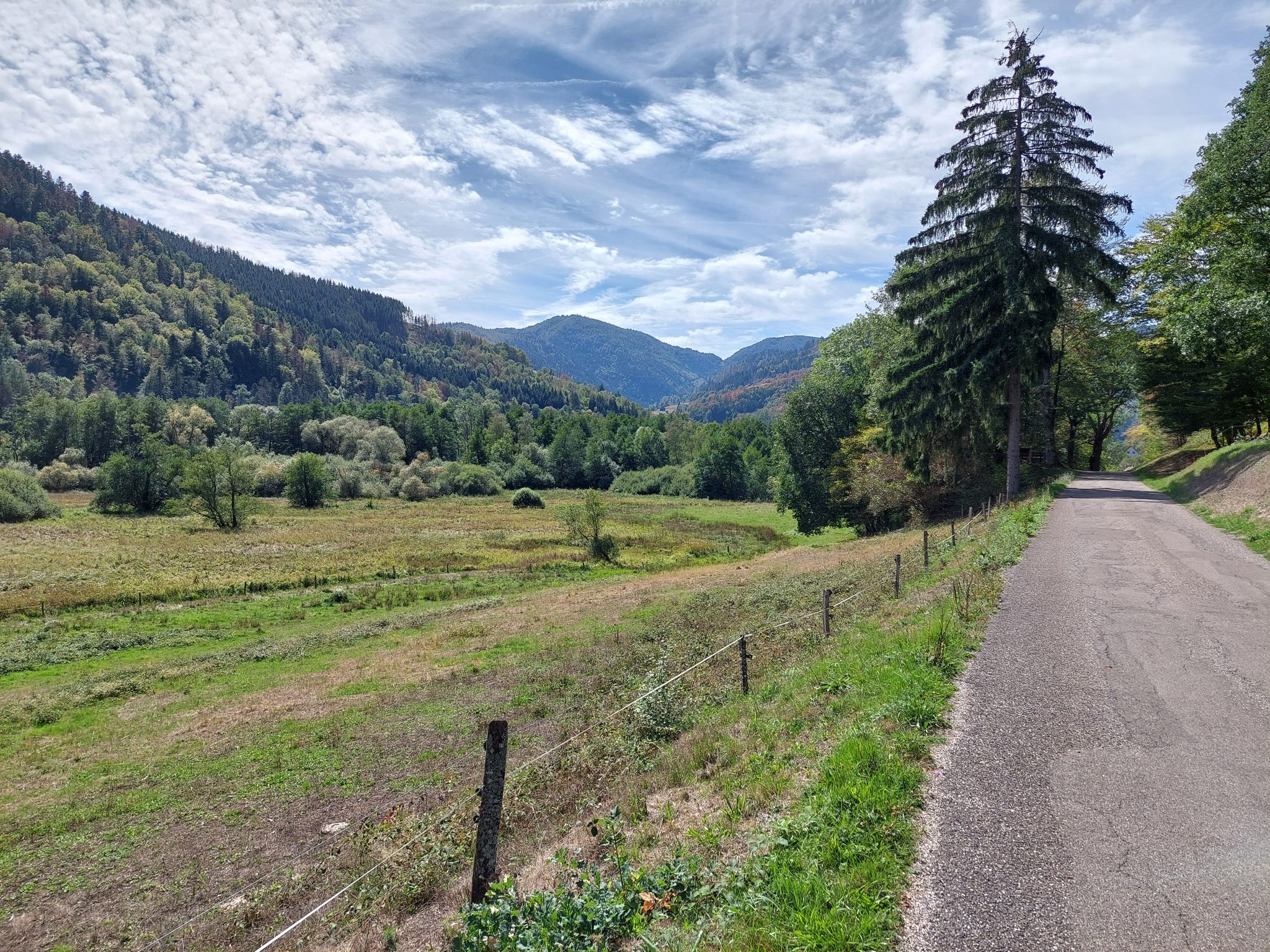 Rue du See, Richtung Urbès, kleiner Ort parallel an der N66, Blick südwest