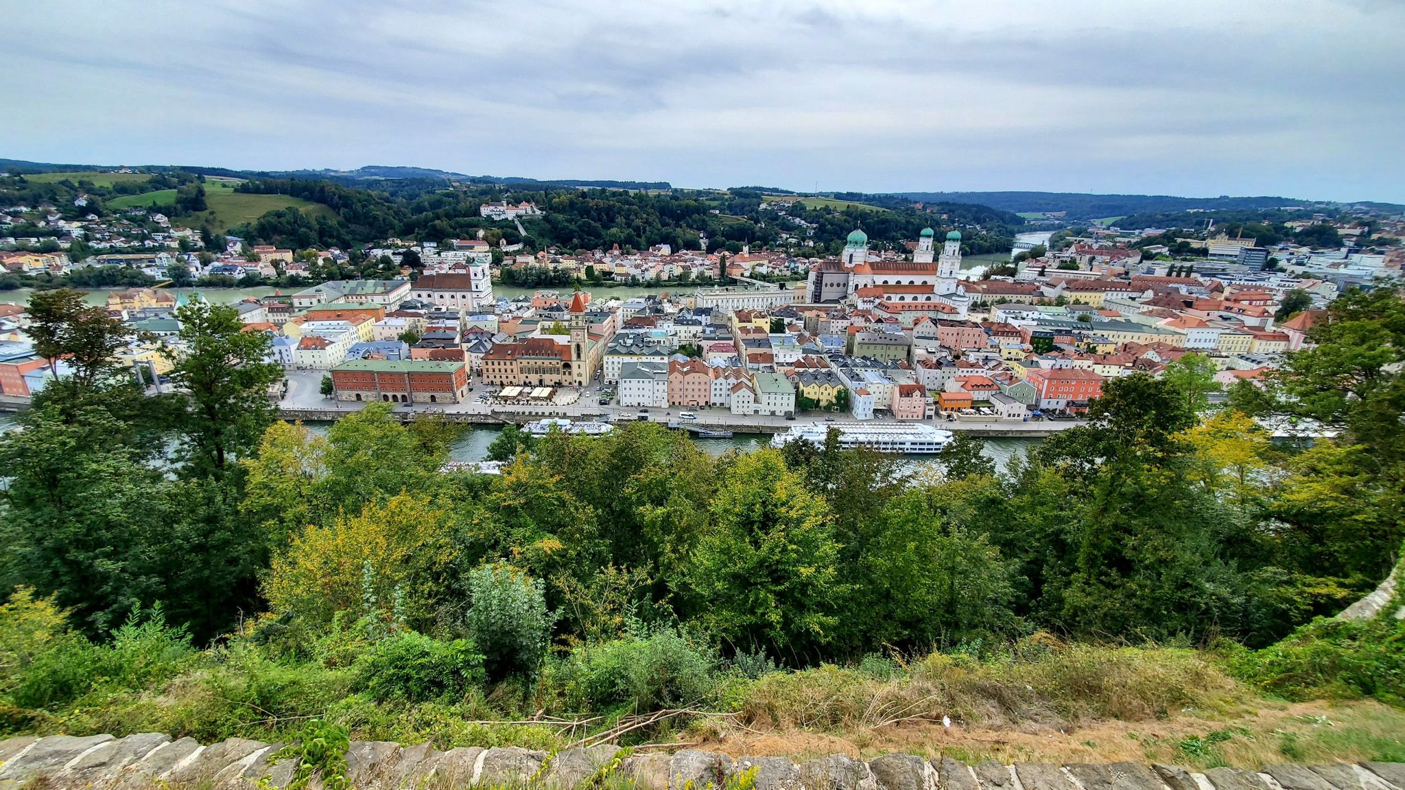 Am Ziel, Passau von der Veste Oberhaus - geschafft 👍🧡
