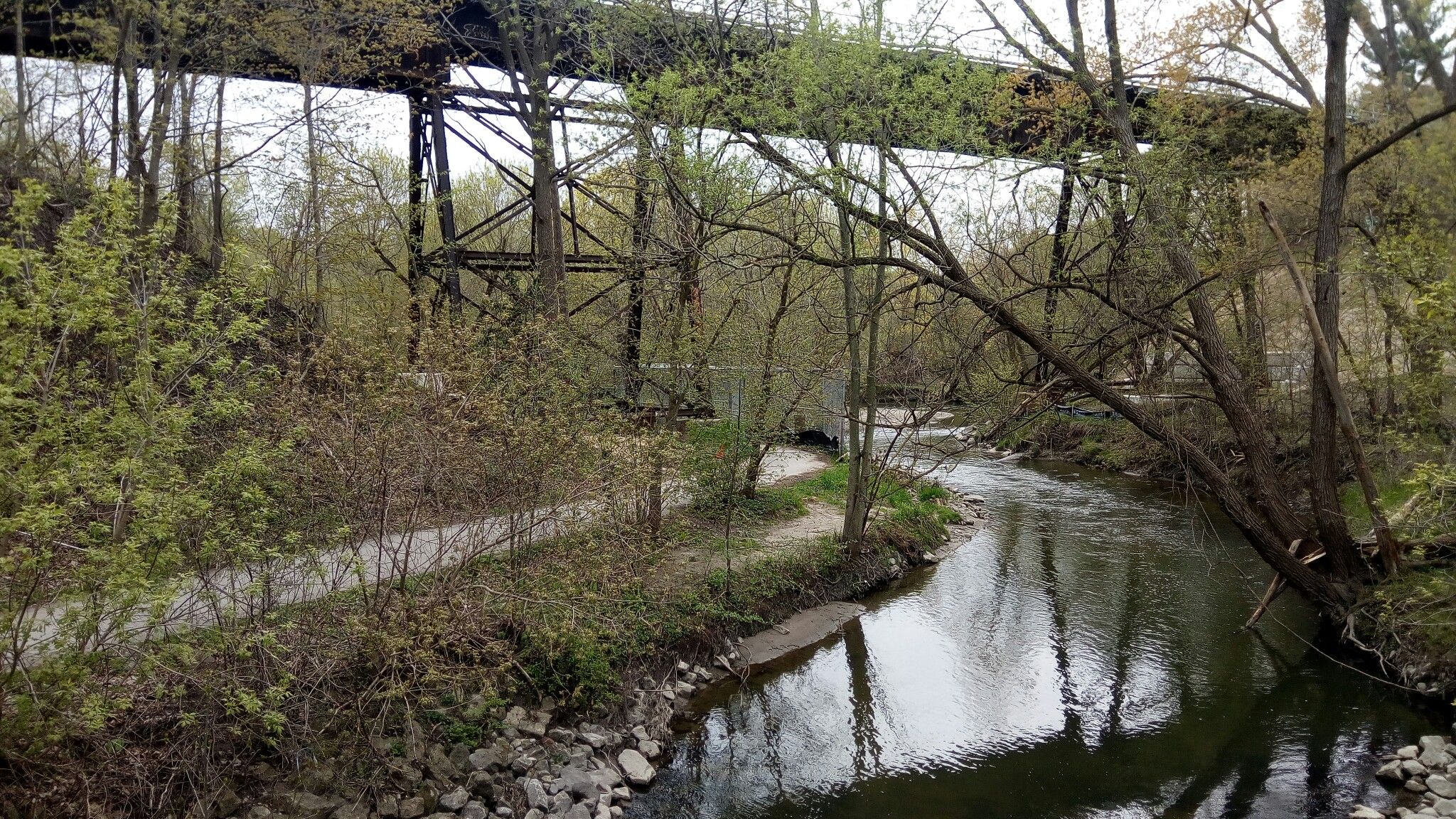 Train trestle over Don River