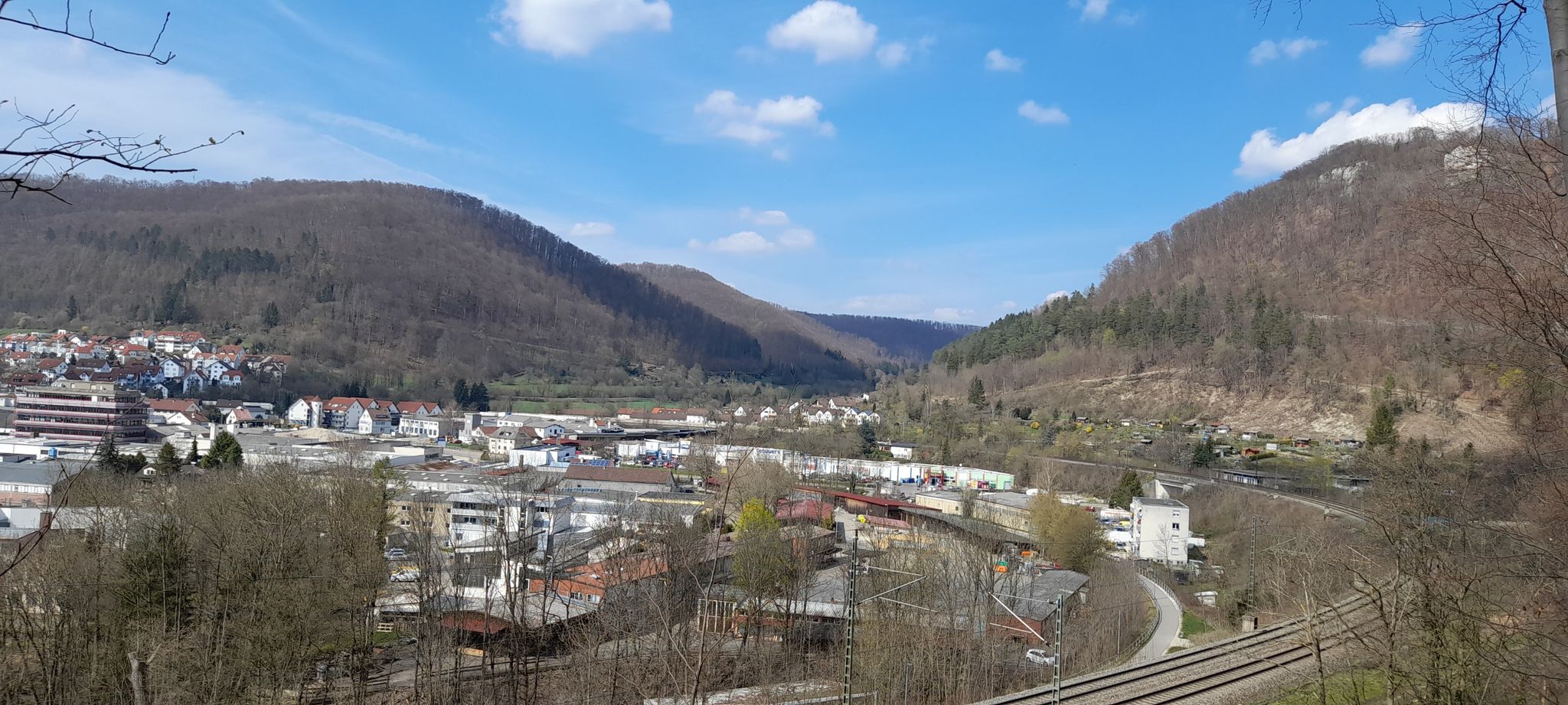 Zufahrt der Bahn von Geislingen West nach Geislingen (Steige)