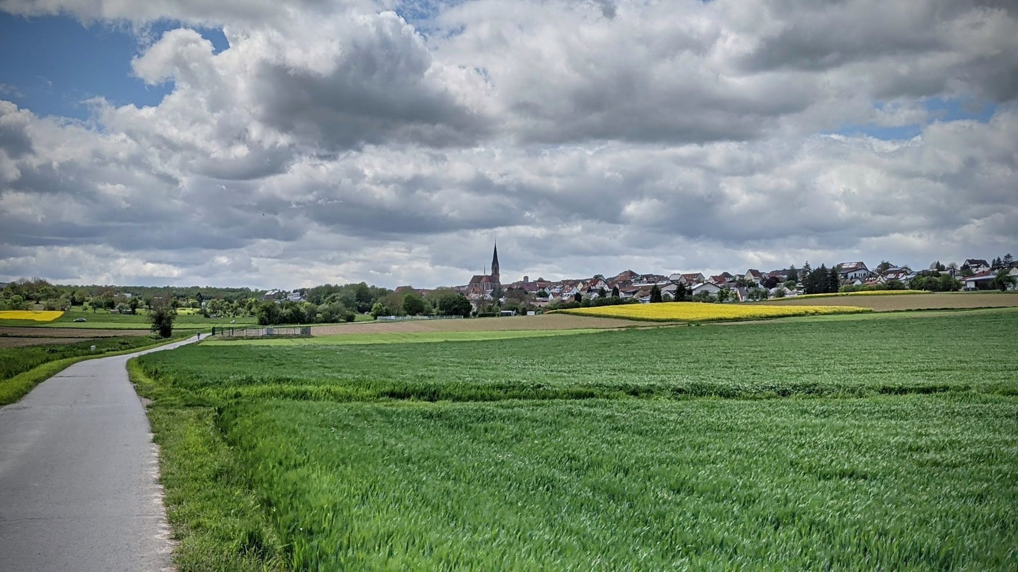 Blick auf Höpfingen von Hardheim kommend