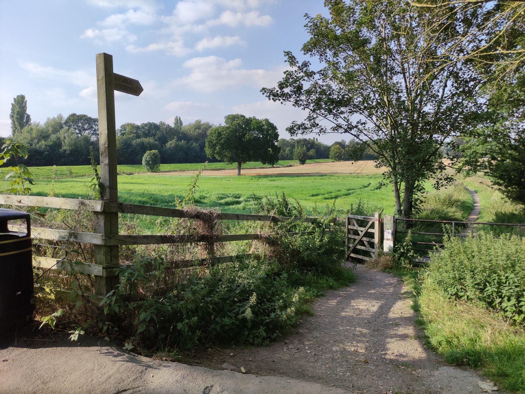 Start of walk down to the river. 