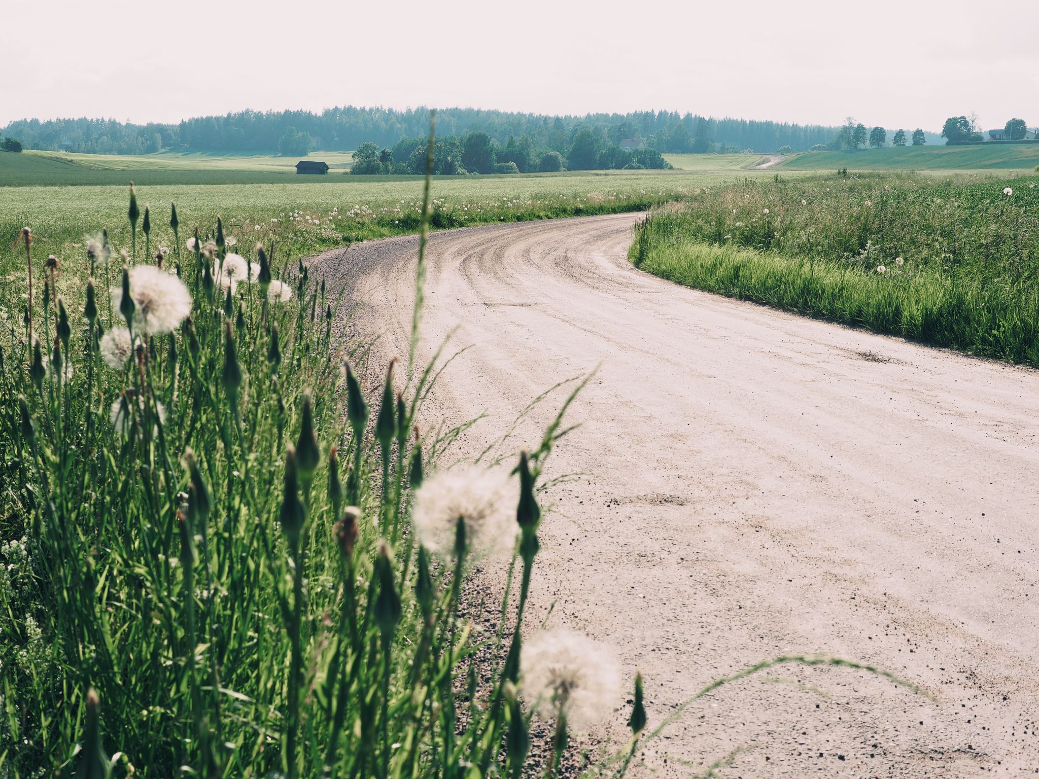 Smooth gravel roads