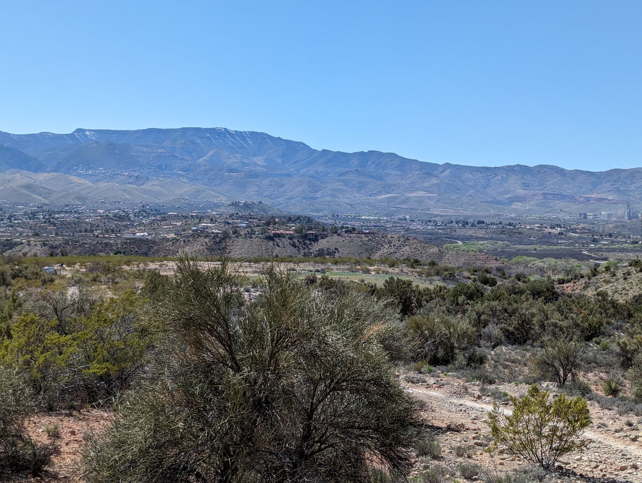 Expansive desert landscape with scrub brush, distant mountains, and a clear sky. - Thumper Loop