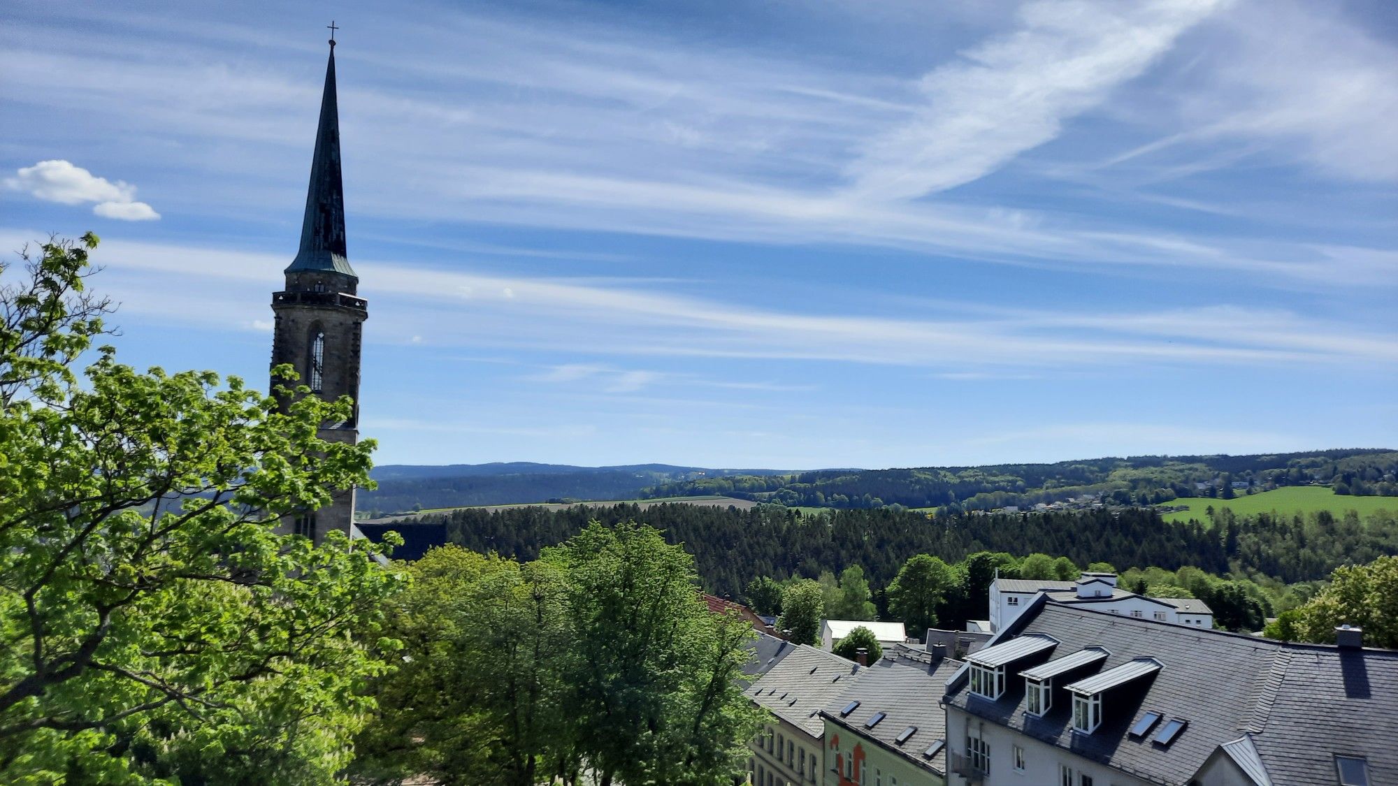 Blick vom Schlossfelsen Falkenstein 