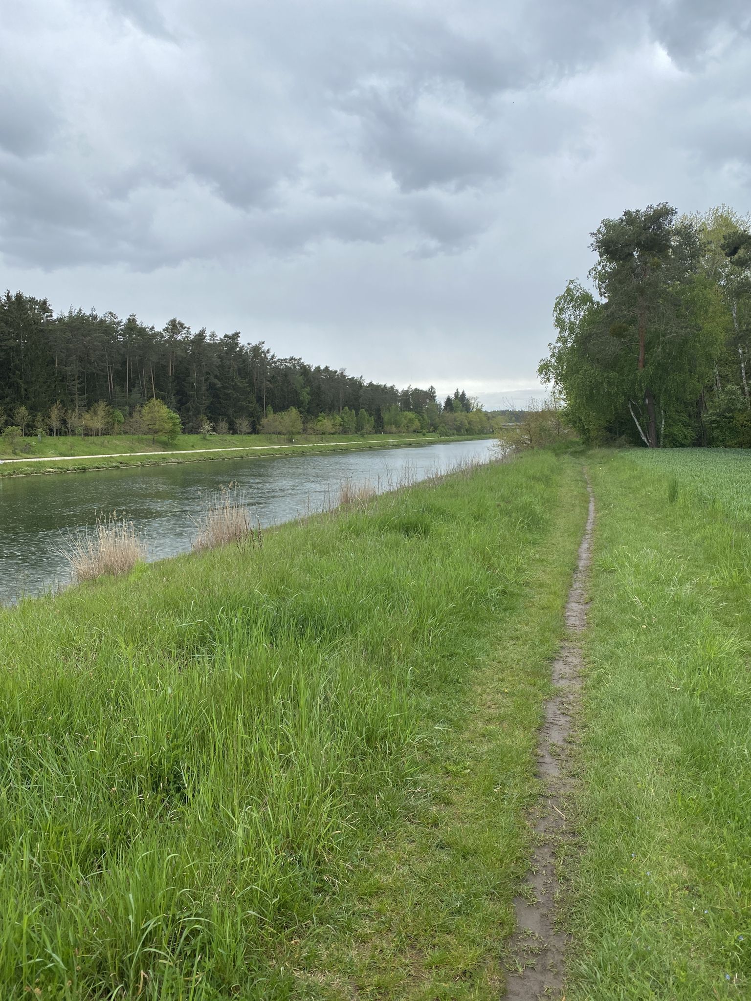 Trail am Kanal zwischen Schleuse Schwanstetten und Mittelhembach