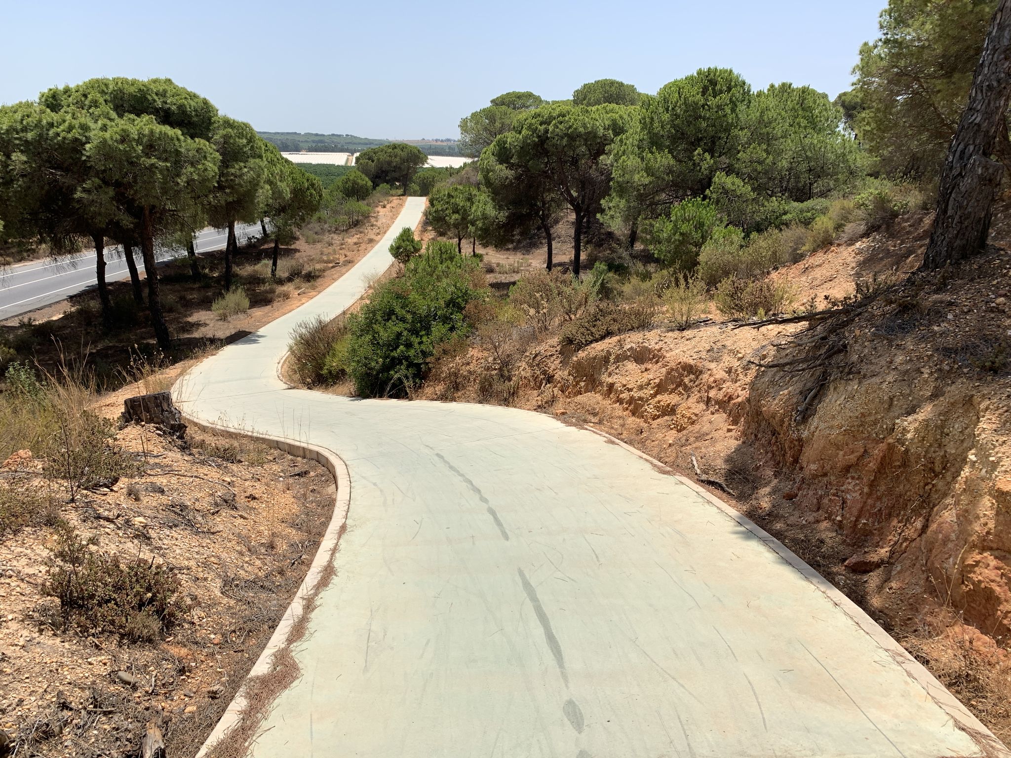 Guter Fahrradweg Richtung El Rompido
