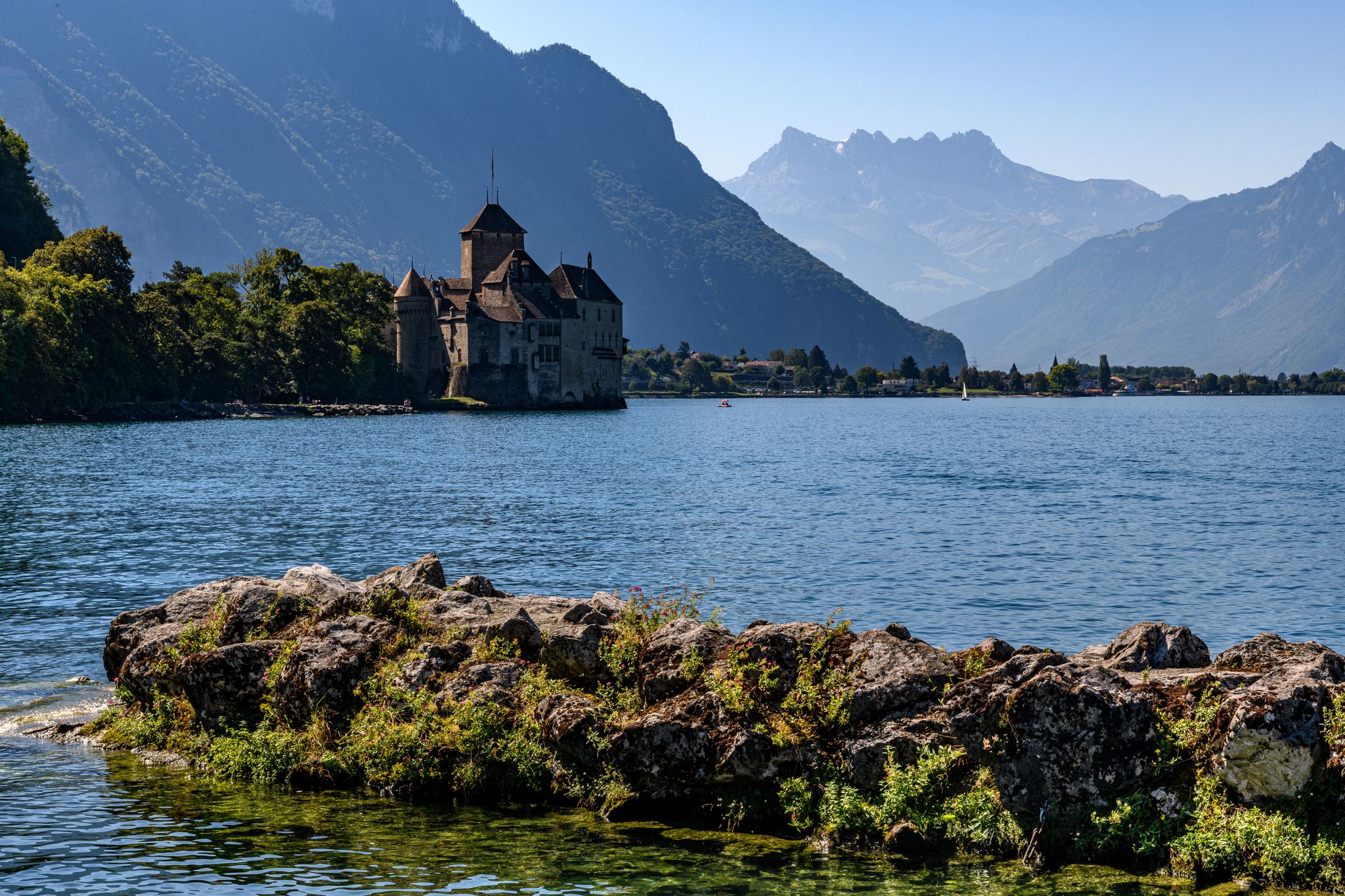 Blick auf das Schloss Chillon