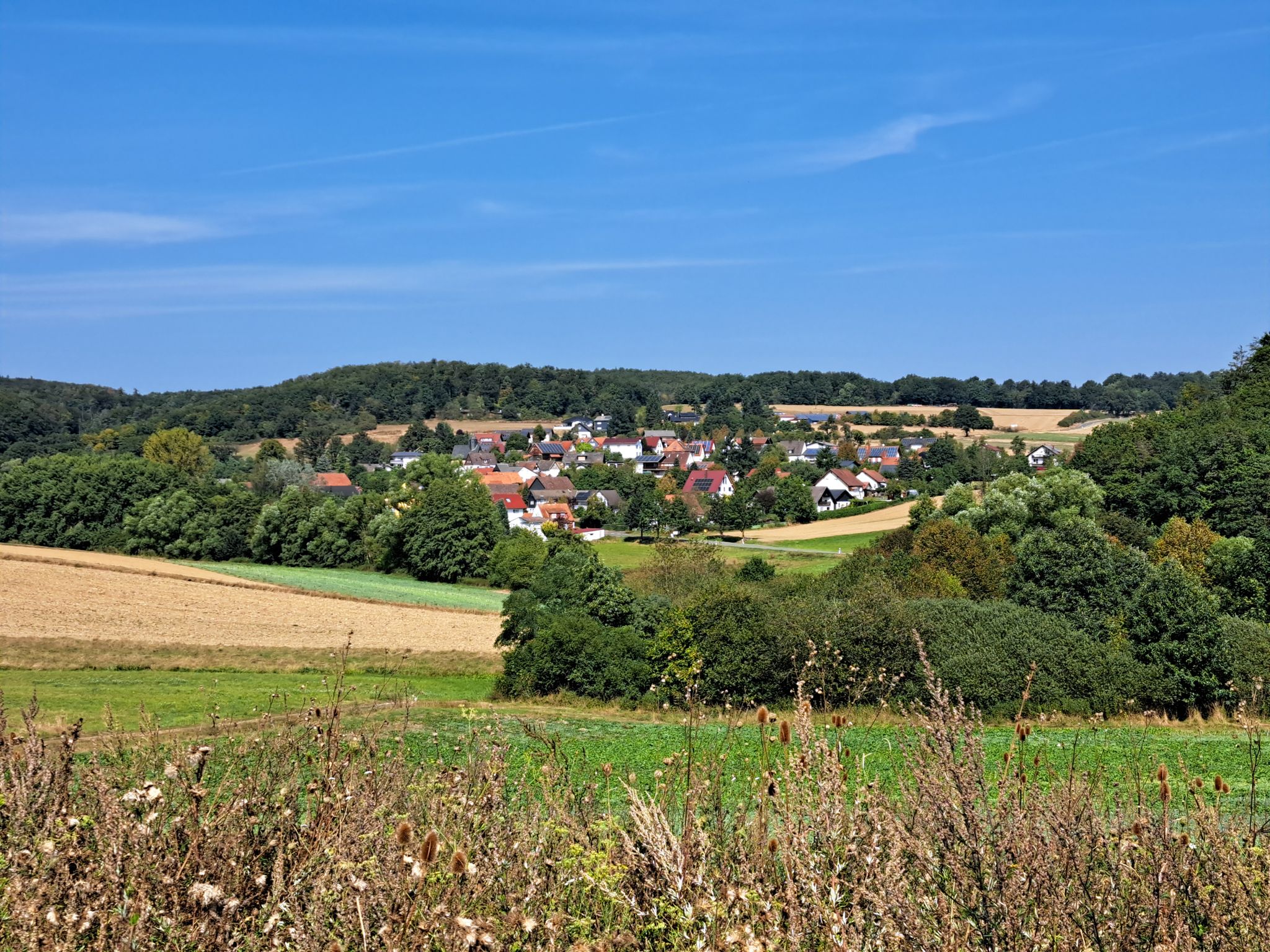 Blick auf Rollshausen
