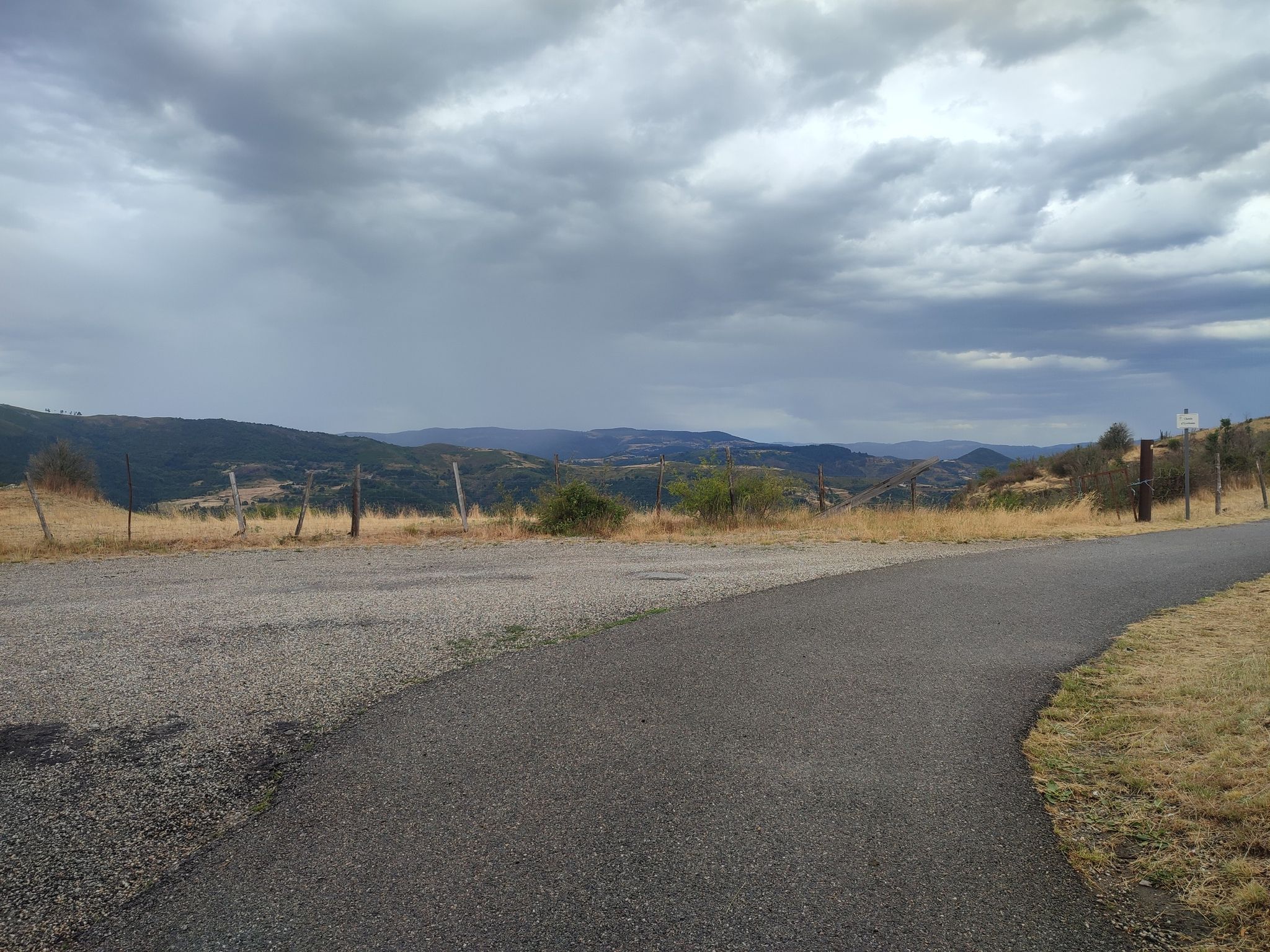 Landschaft bei der Abfahrt