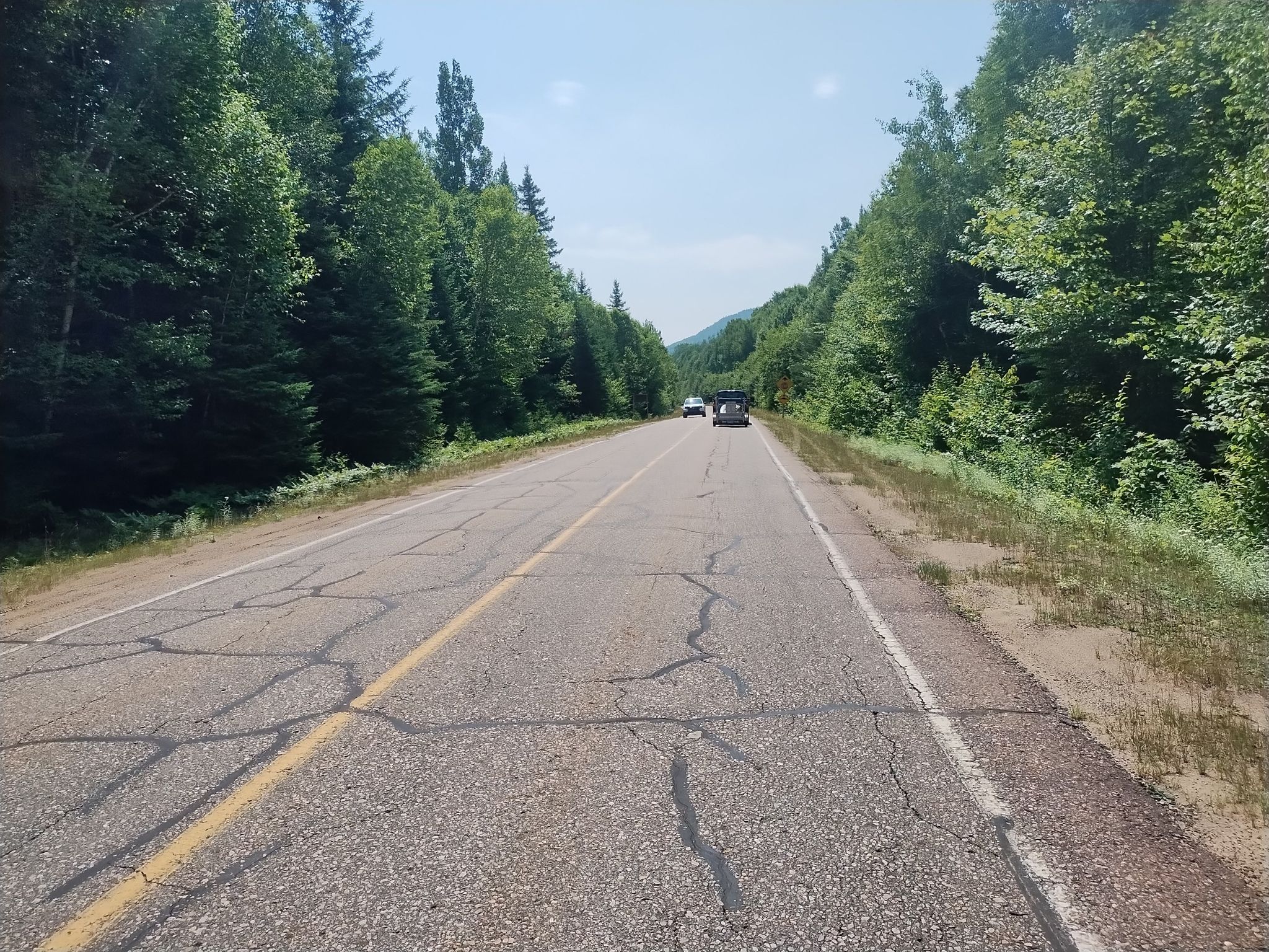 These paved roads in the park have seen better days.
