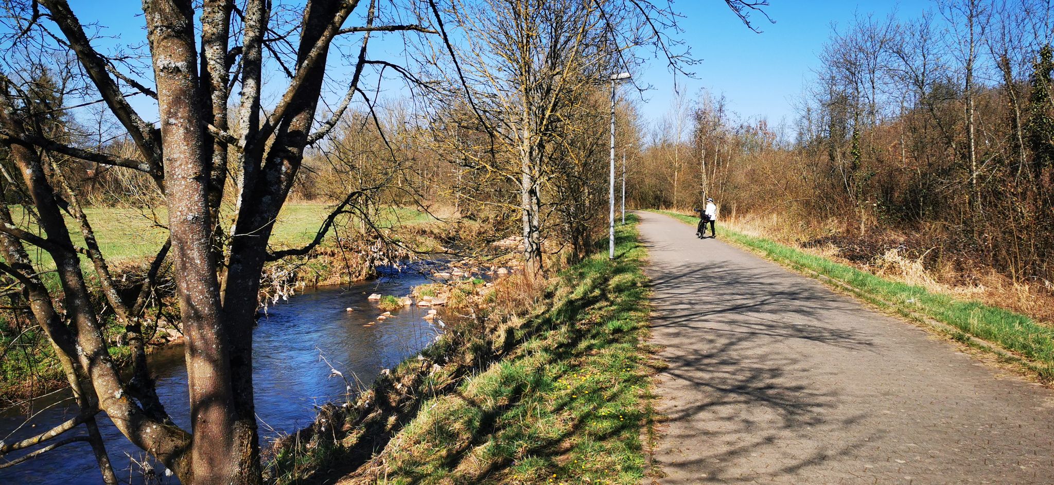An der Blies bei Oberlinxweiler in Richtung Sankt Wendel