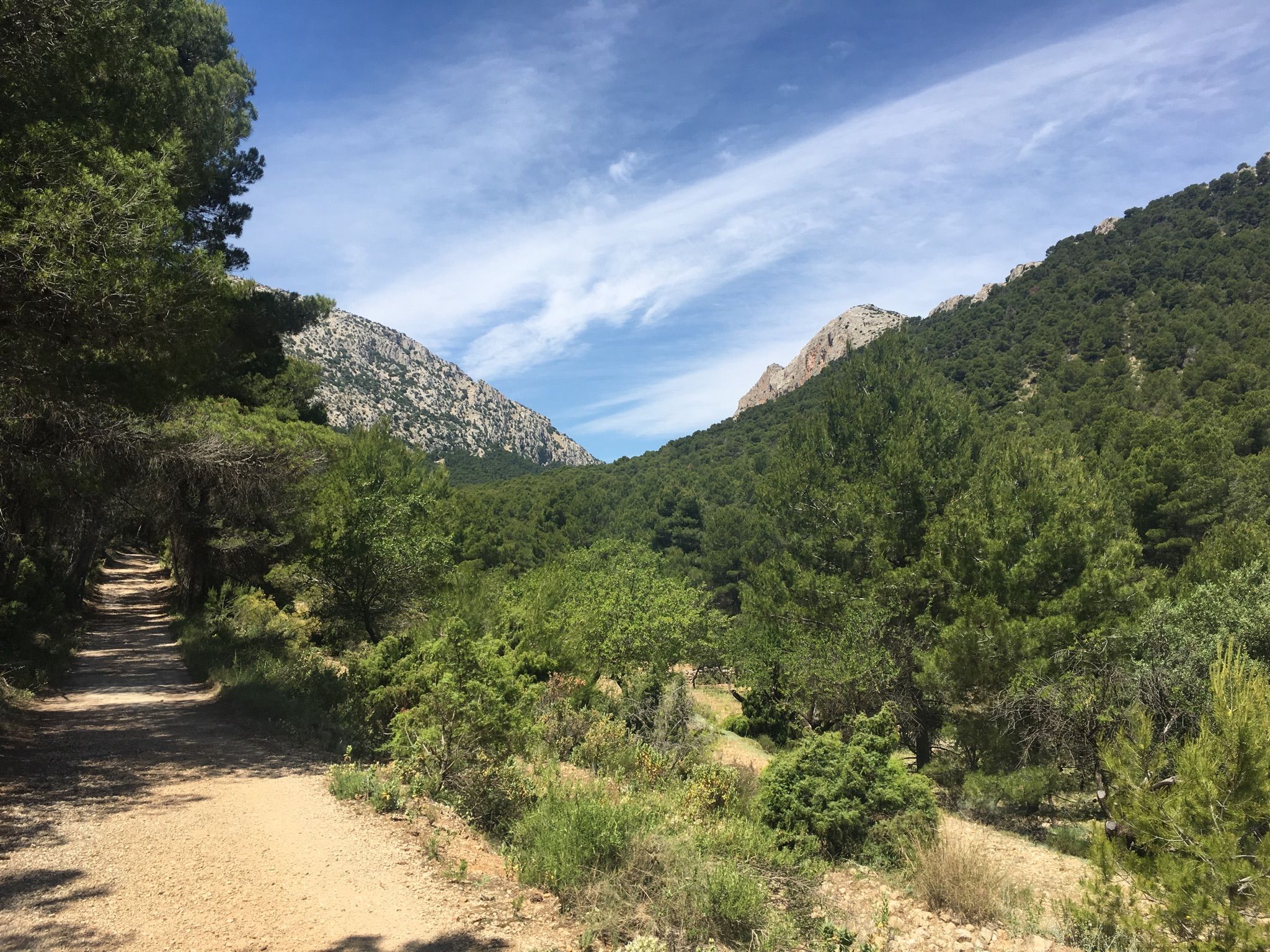 The cliffs at right
