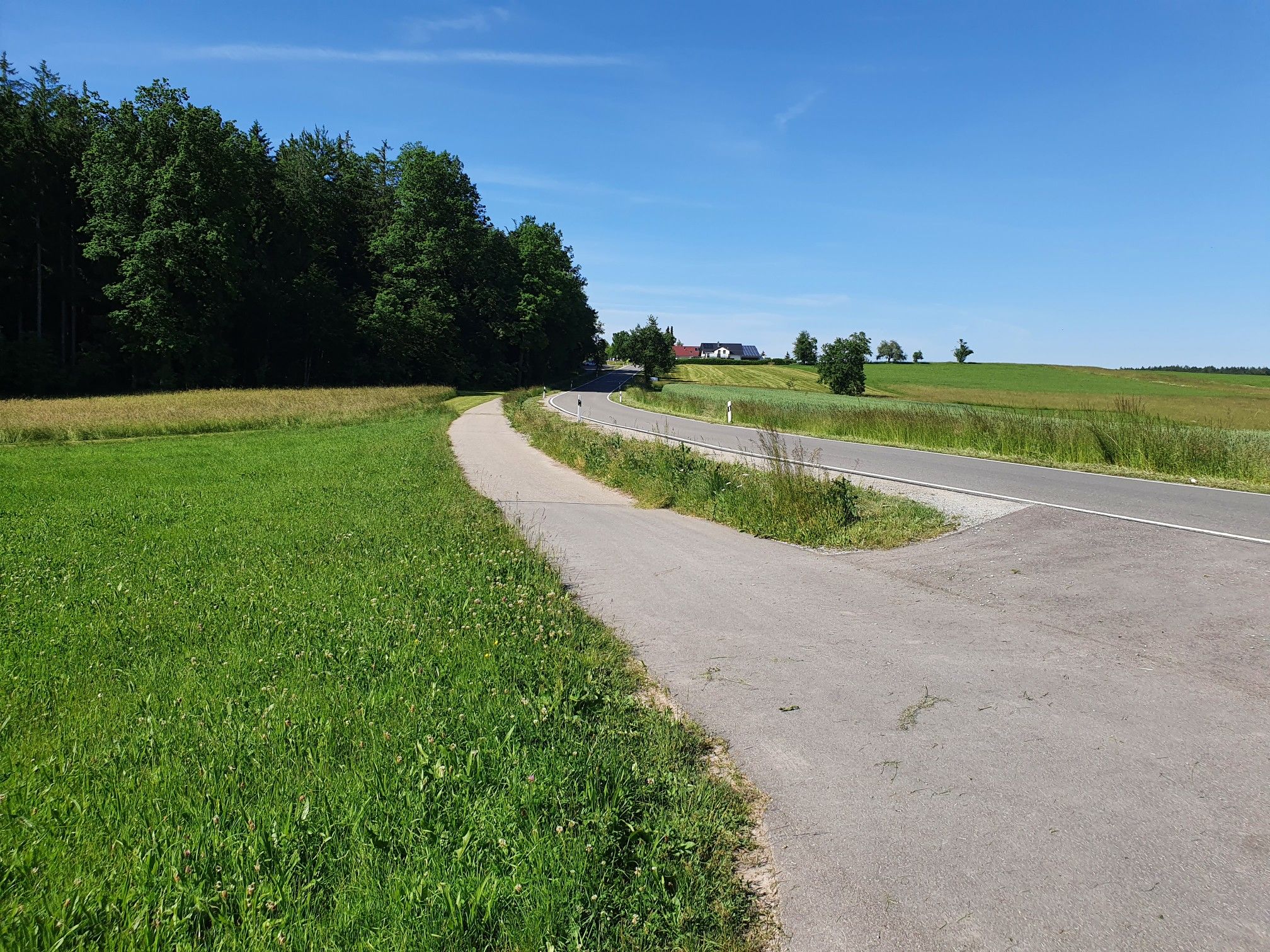 Radweg nach Mainhardt aus Richtung Mönchsberg