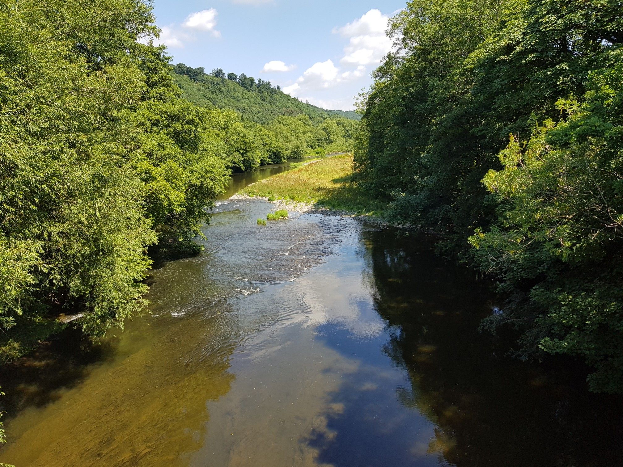 view from abermule iron bridge