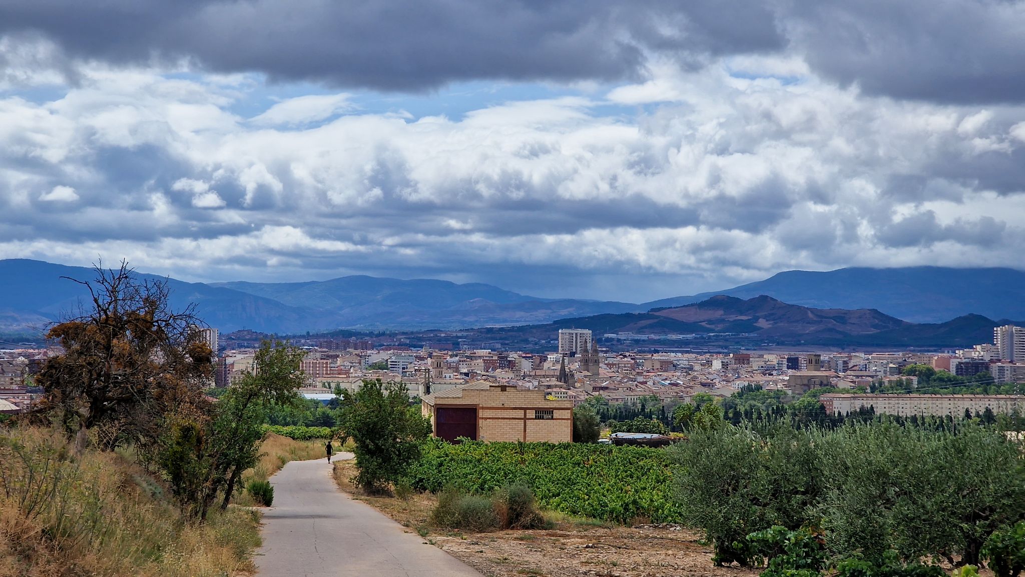 Blick und Weg nach Logrono