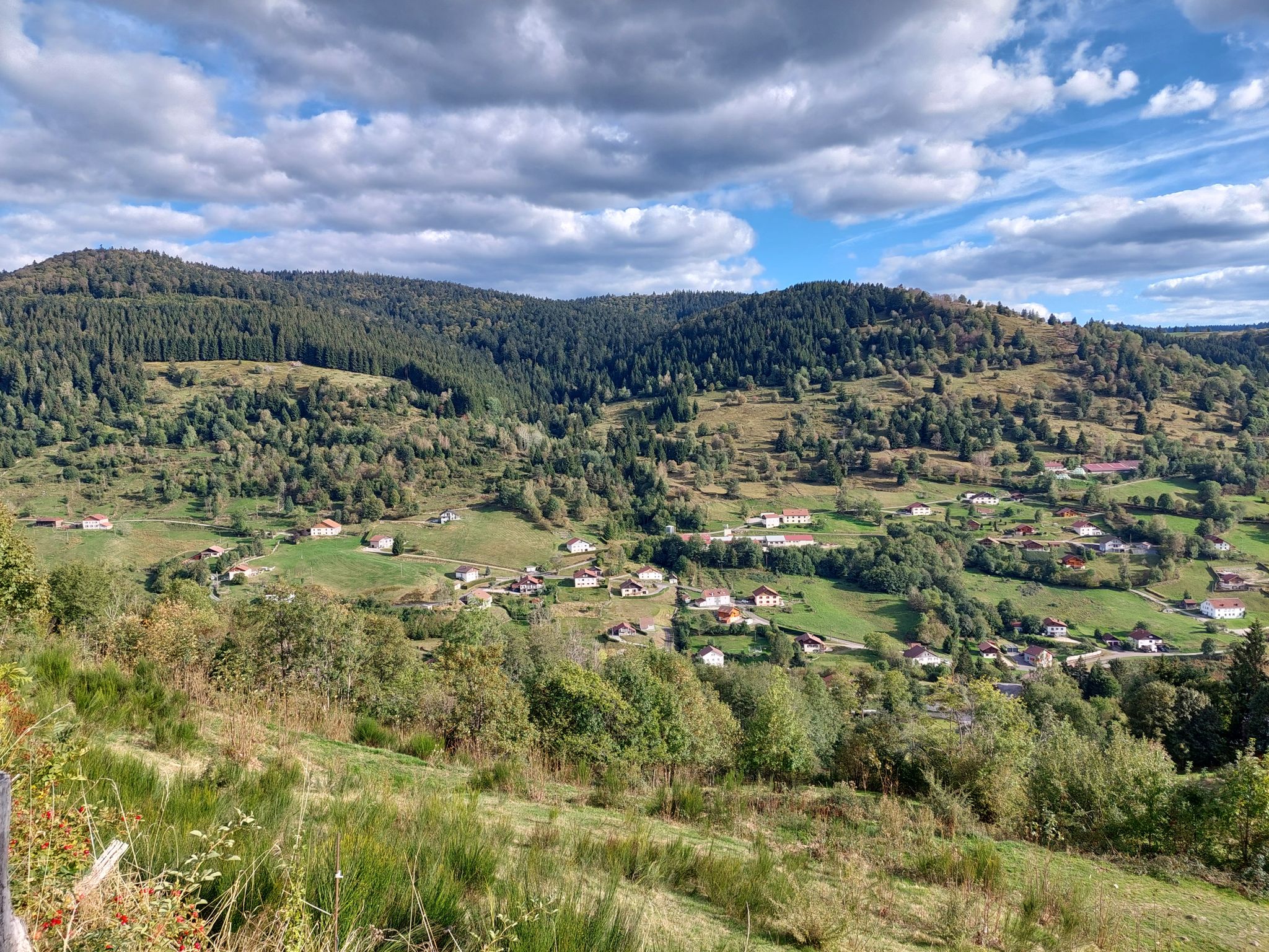 Route de la Courbe hinter der D486: Talblick Vallée Chajoux
