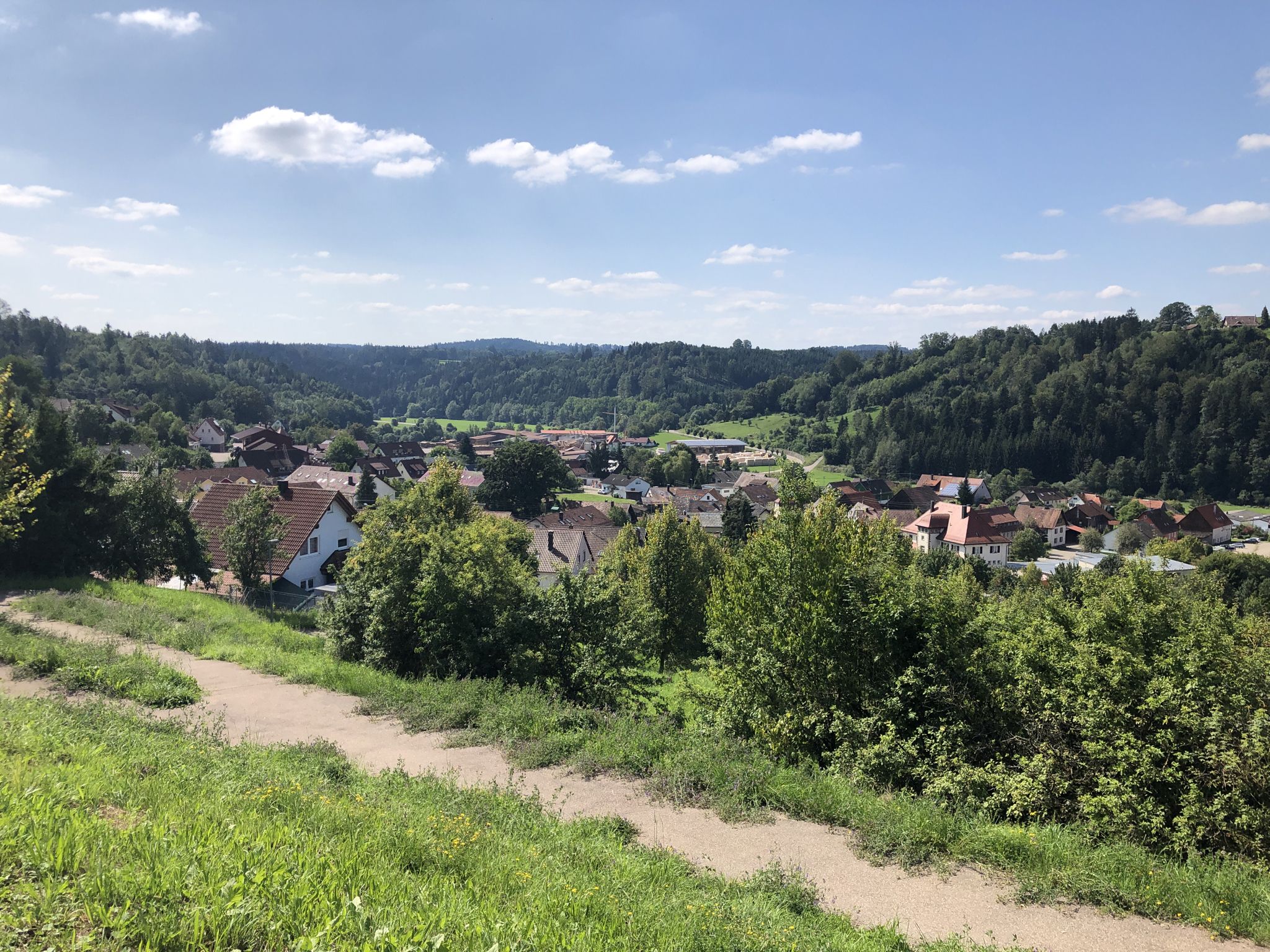Blick auf Laufen am Kocher