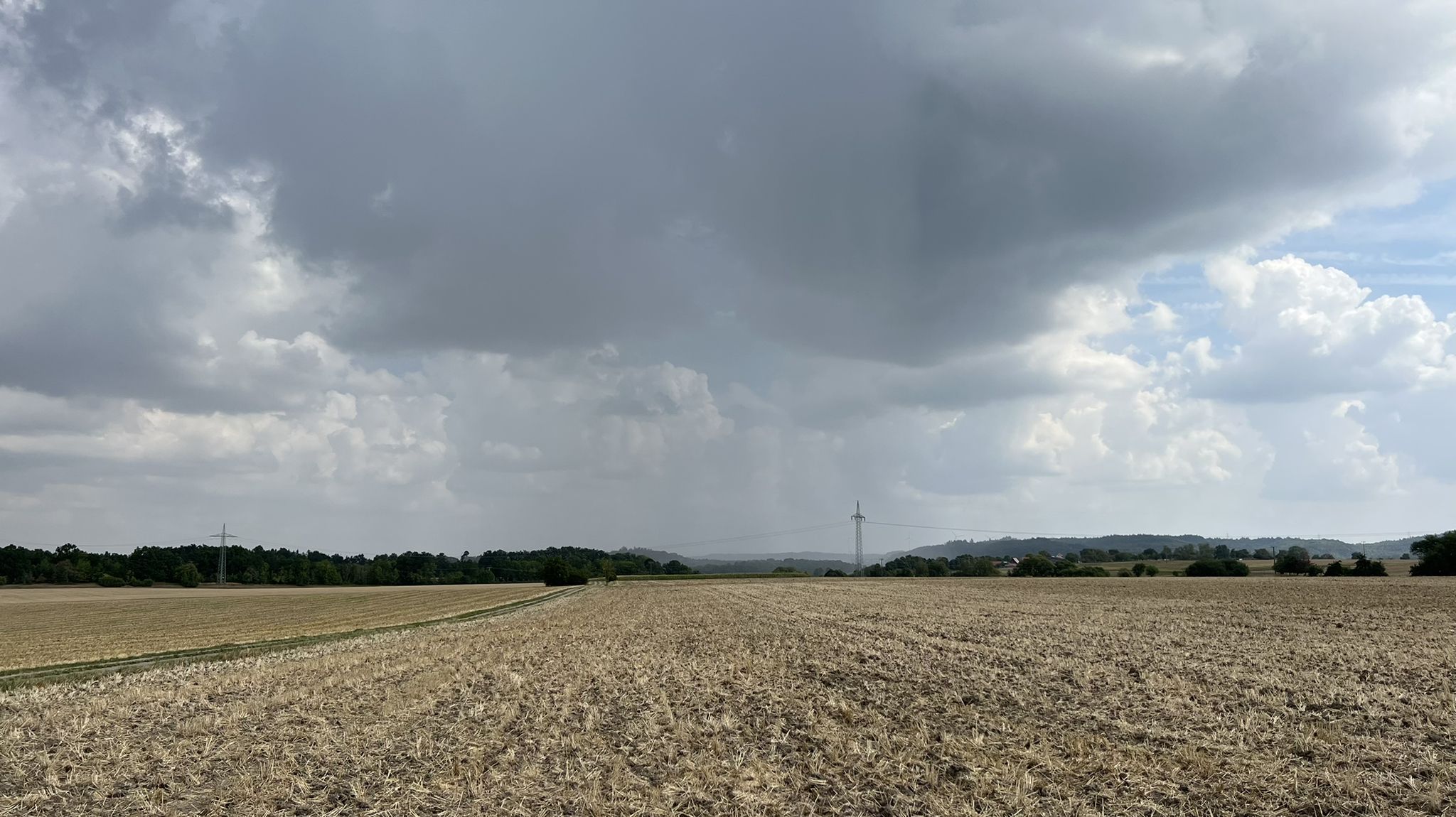 noch 8 km bis nach Hause - ob ich es trocken schaffe?
